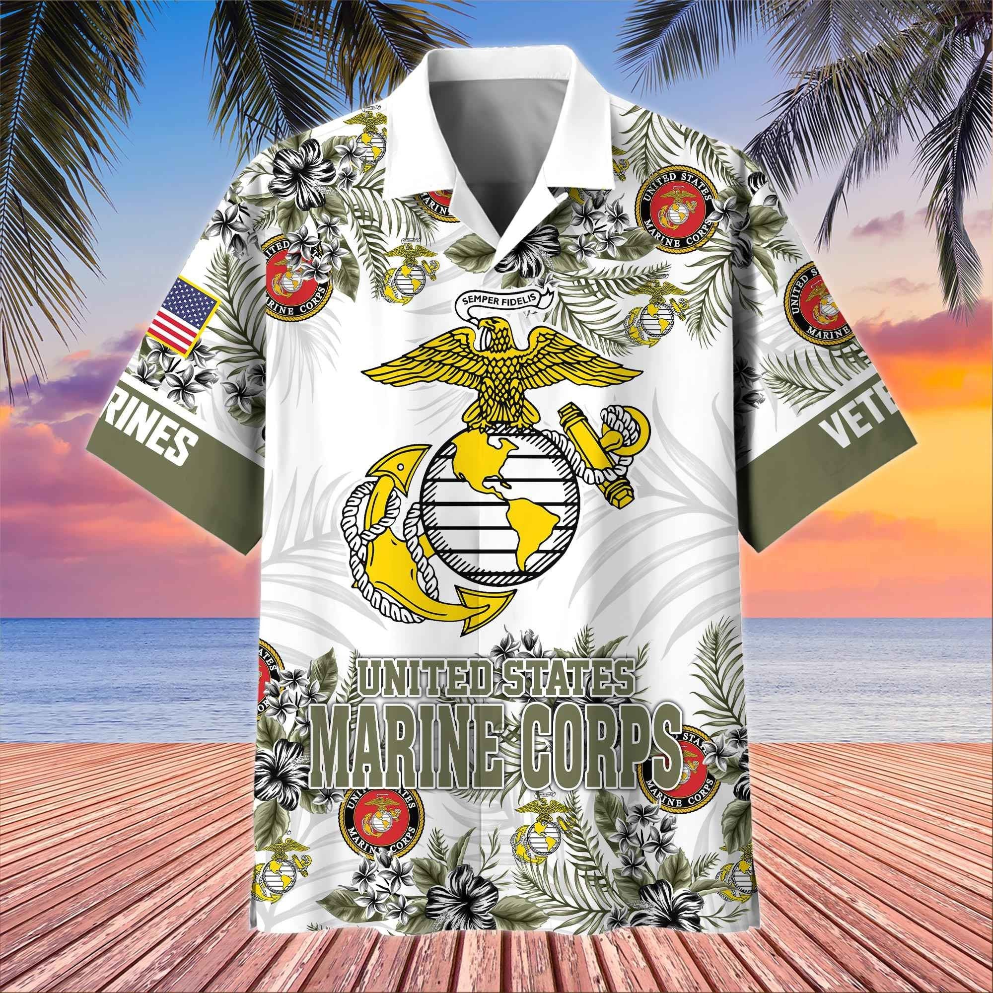 Premium US Veterans Hawaiian Shirt BPHN080511, Gifts For US Veterans, Gifts On Memorial Day, Father's Day, Armed Forces Day, Veterans Day.