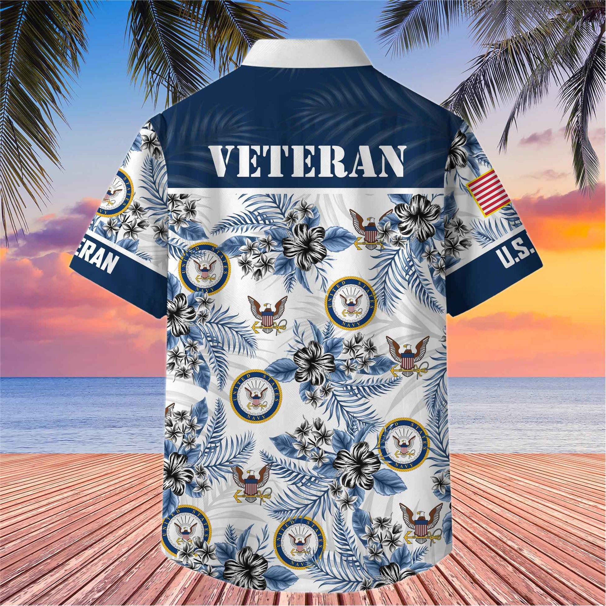Premium US Veterans Hawaiian Shirt BPHN080511, Gifts For US Veterans, Gifts On Memorial Day, Father's Day, Armed Forces Day, Veterans Day.