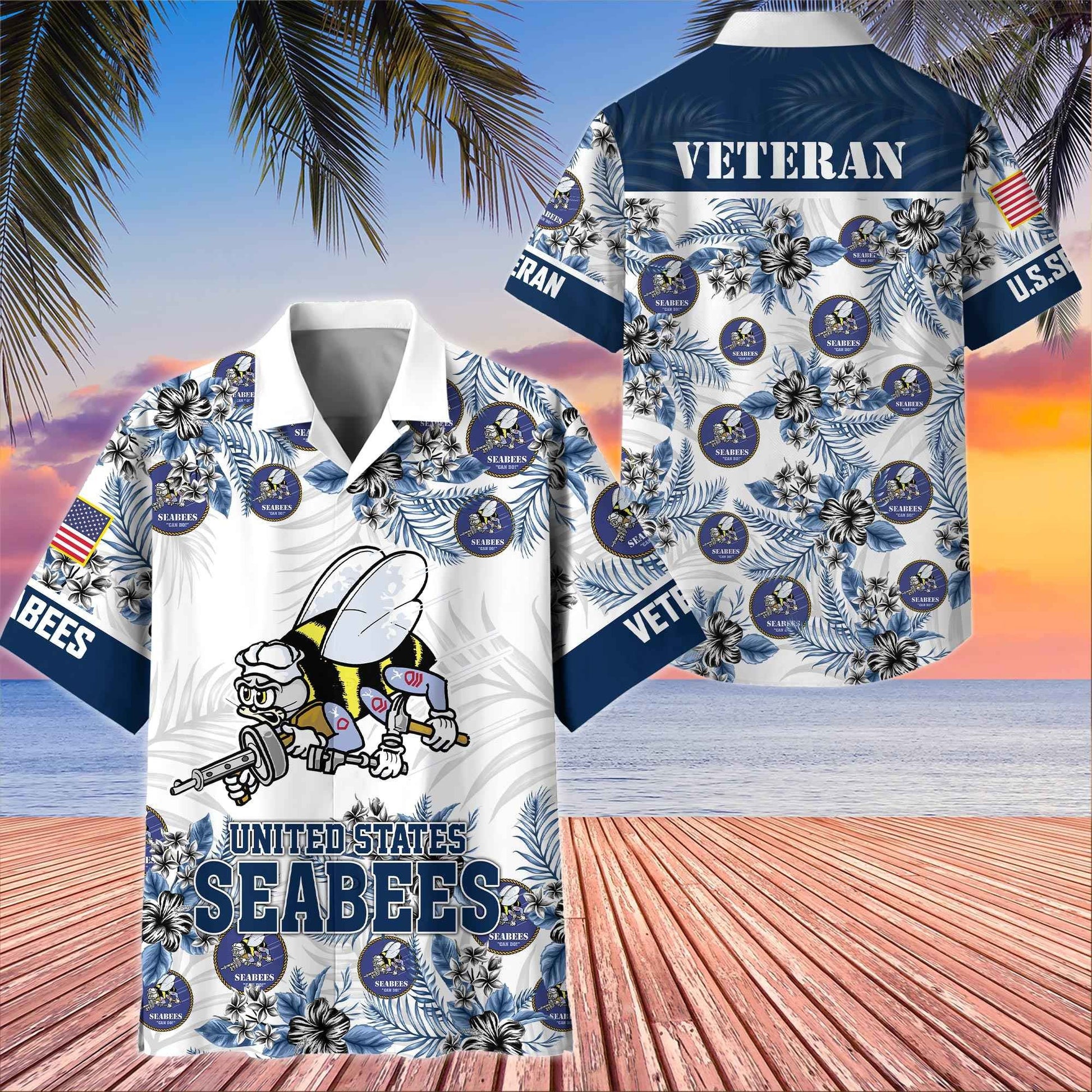 Premium US Veterans Hawaiian Shirt BPHN080511, Gifts For US Veterans, Gifts On Memorial Day, Father's Day, Armed Forces Day, Veterans Day.