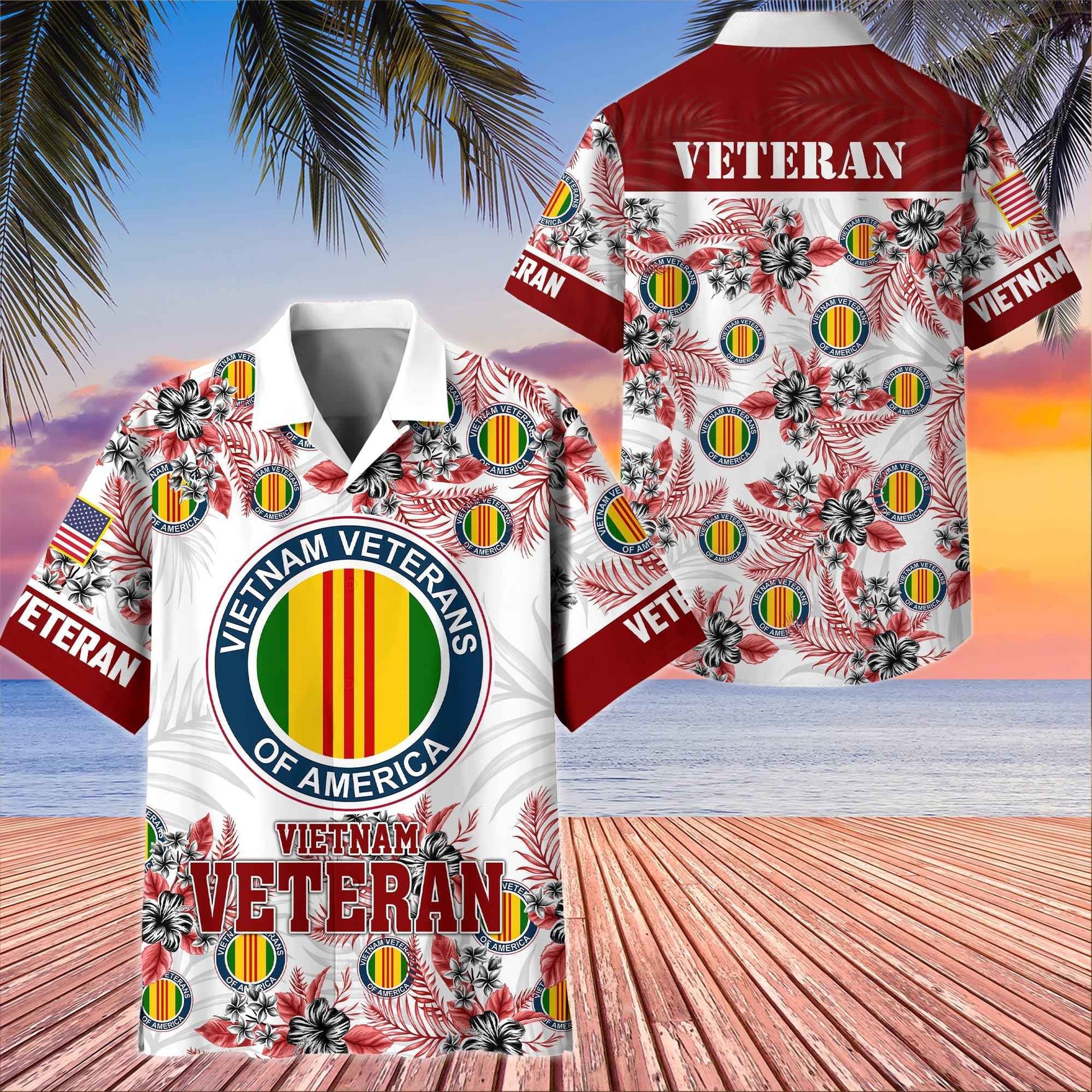 Premium US Veterans Hawaiian Shirt BPHN080511, Gifts For US Veterans, Gifts On Memorial Day, Father's Day, Armed Forces Day, Veterans Day.