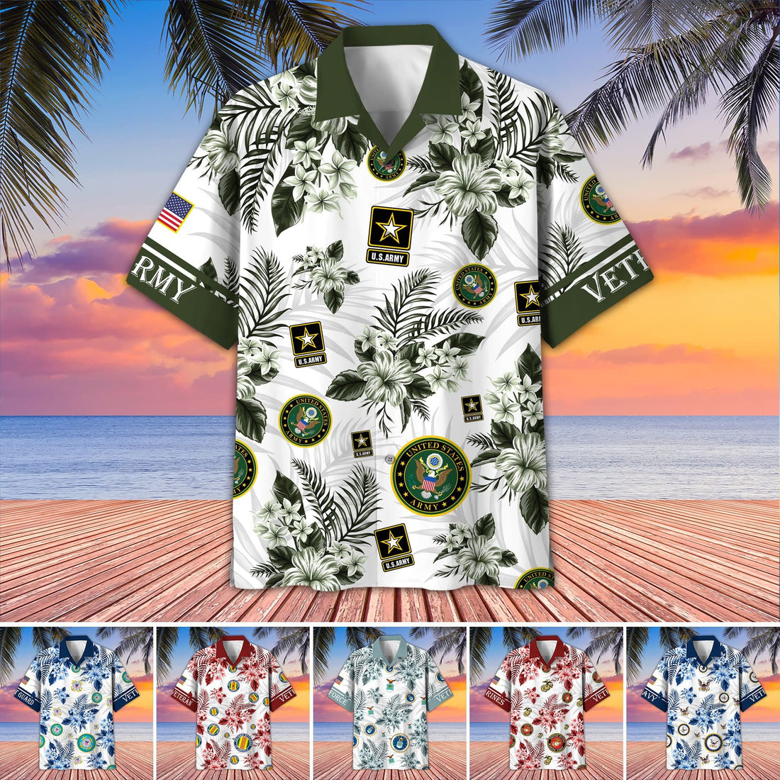 Premium US Veterans Hawaiian Shirt BPVC230403, Gifts For US Veterans, Gifts On Memorial Day, Father's Day, Armed Forces Day, Veterans Day.
