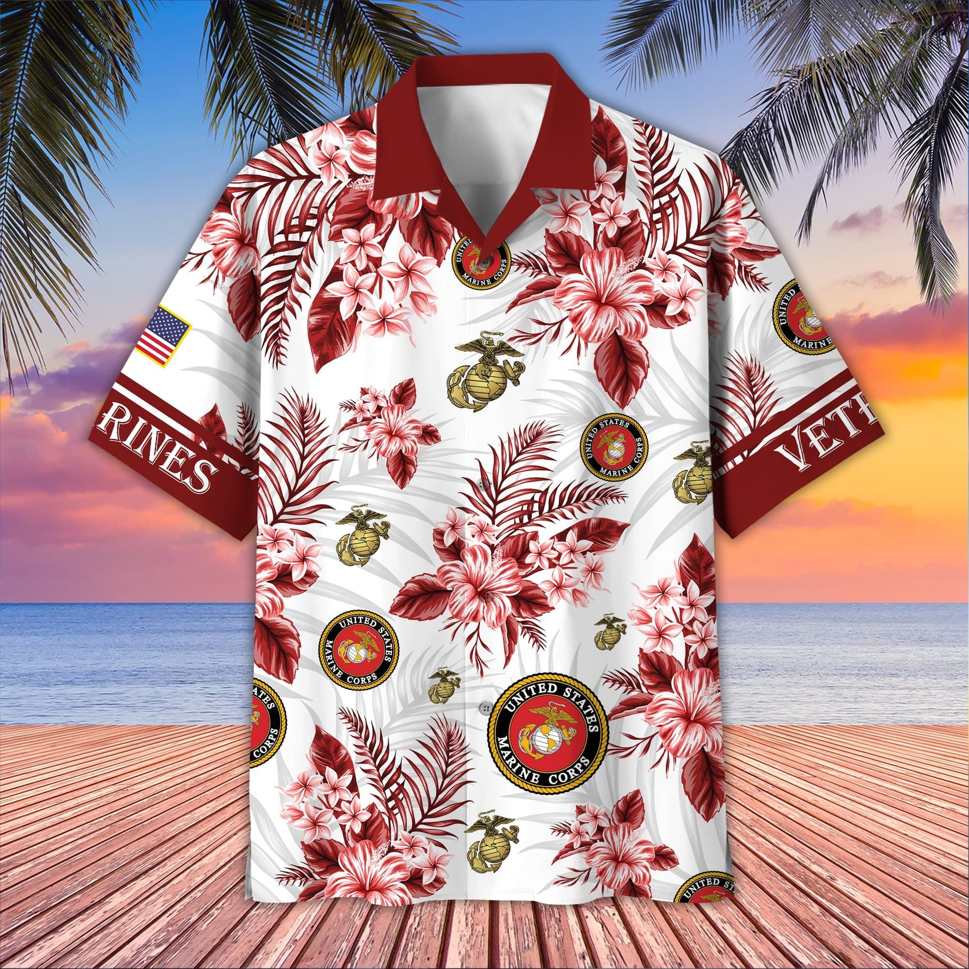 Premium US Veterans Hawaiian Shirt BPVC230403, Gifts For US Veterans, Gifts On Memorial Day, Father's Day, Armed Forces Day, Veterans Day.