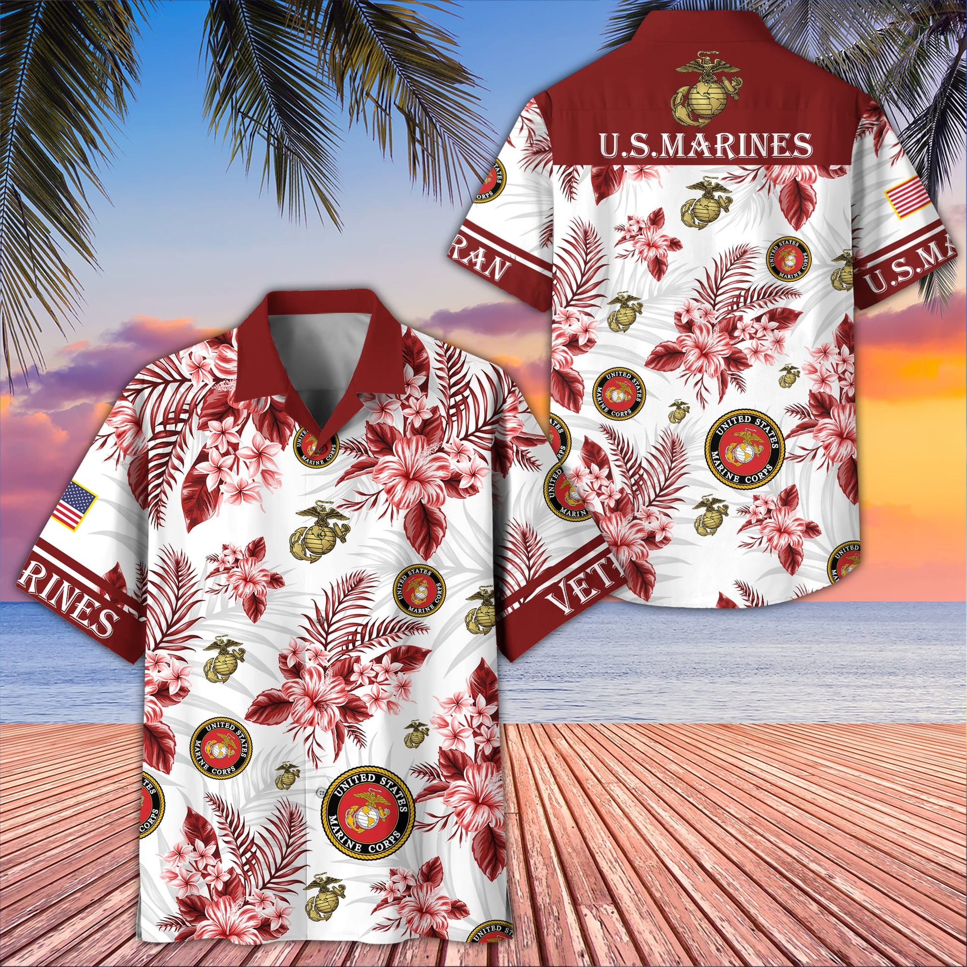 Premium US Veterans Hawaiian Shirt BPVC230403, Gifts For US Veterans, Gifts On Memorial Day, Father's Day, Armed Forces Day, Veterans Day.