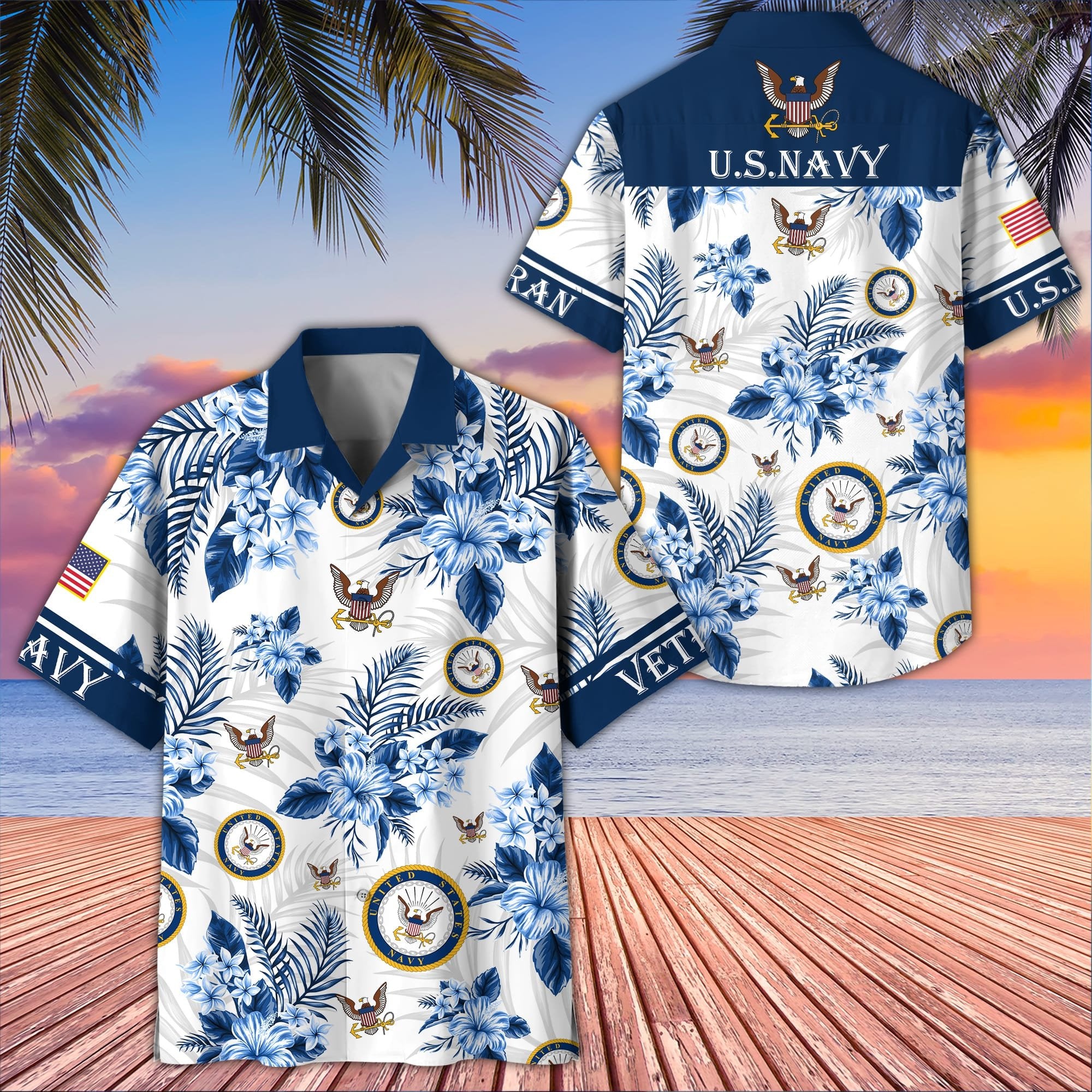Premium US Veterans Hawaiian Shirt BPVC230403, Gifts For US Veterans, Gifts On Memorial Day, Father's Day, Armed Forces Day, Veterans Day.