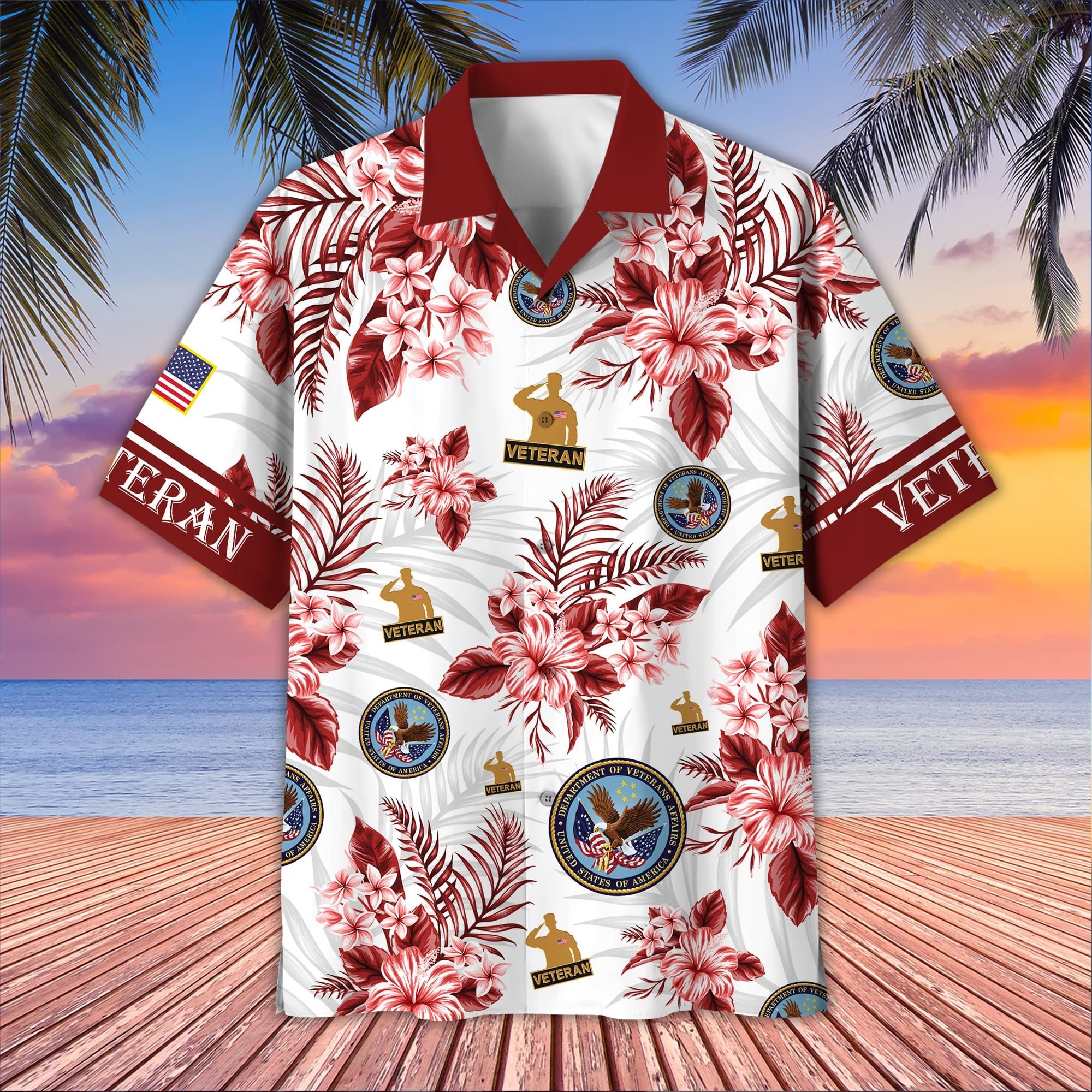 Premium US Veterans Hawaiian Shirt BPVC230403, Gifts For US Veterans, Gifts On Memorial Day, Father's Day, Armed Forces Day, Veterans Day.
