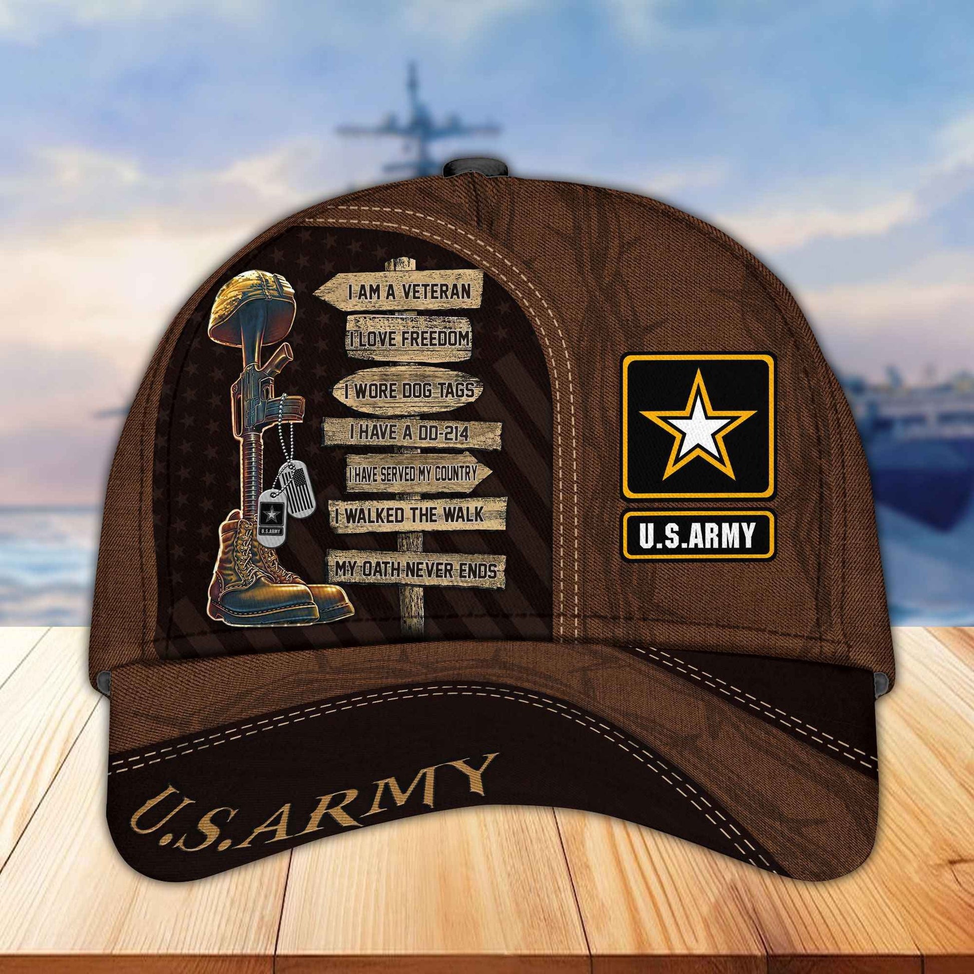 Premium Proudly Served US Veterans Cap, Gifts For US Veterans APHN171211