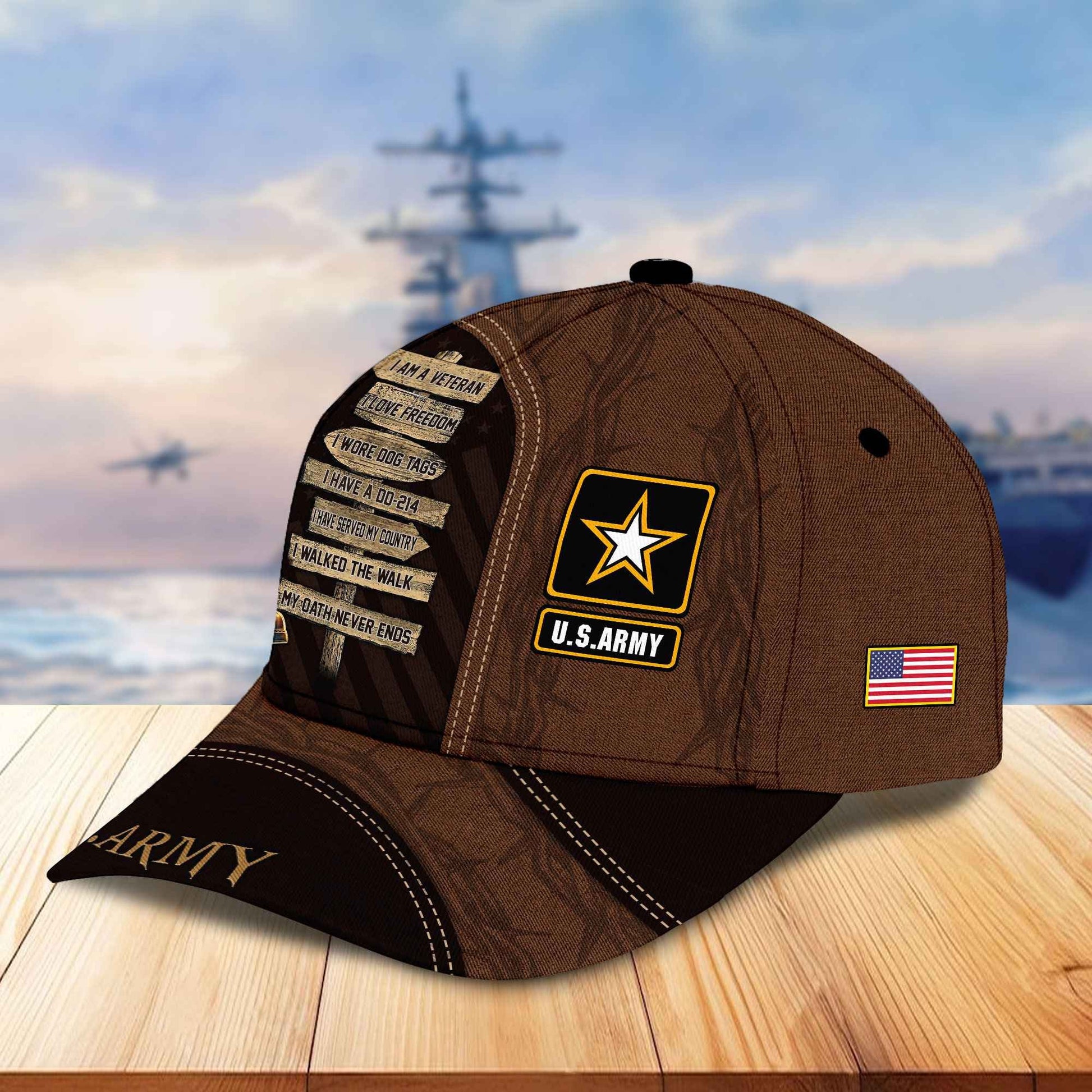Premium Proudly Served US Veterans Cap, Gifts For US Veterans APHN171211