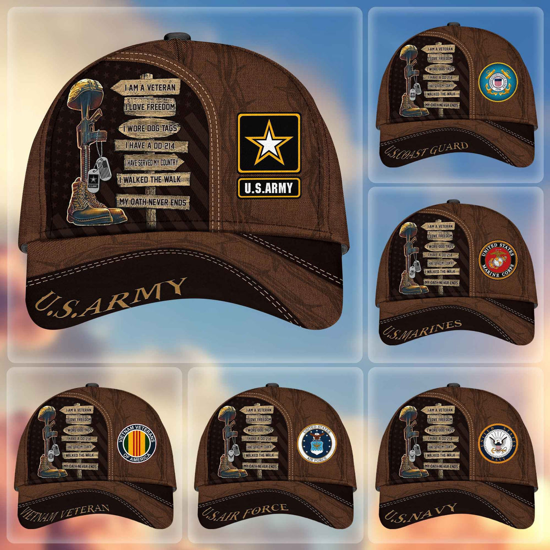 Premium Proudly Served US Veterans Cap, Gifts For US Veterans APHN171211