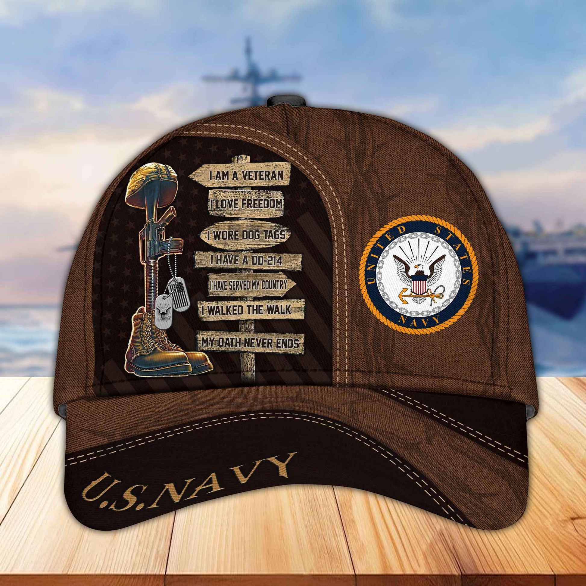 Premium Proudly Served US Veterans Cap, Gifts For US Veterans APHN171211