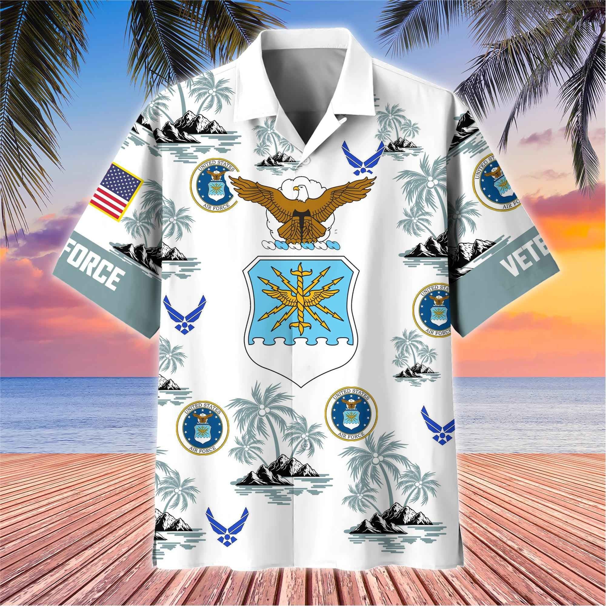 Premium US Veterans Hawaiian Shirt BPHN250414, Gifts For US Veterans, Gifts On Father's Day, Armed Forces Day, Veterans Day.