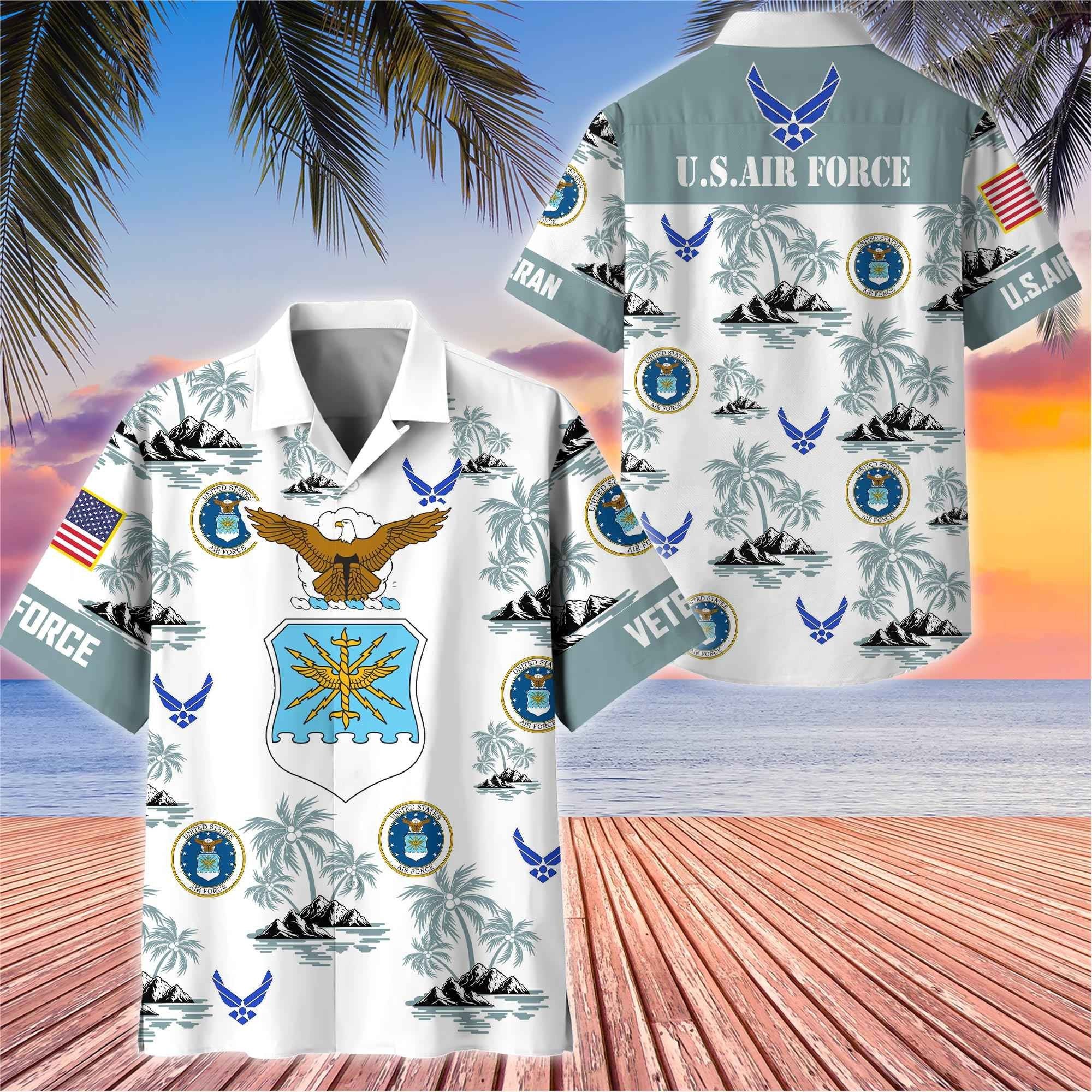 Premium US Veterans Hawaiian Shirt BPHN250414, Gifts For US Veterans, Gifts On Father's Day, Armed Forces Day, Veterans Day.