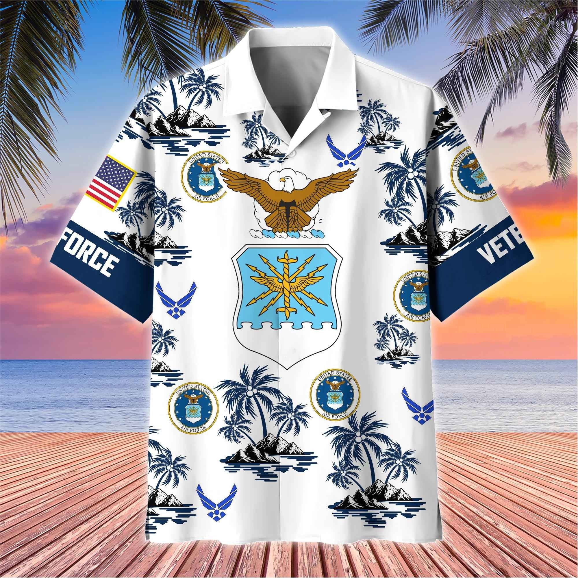 Premium US Veterans Hawaiian Shirt BPHN250414, Gifts For US Veterans, Gifts On Father's Day, Armed Forces Day, Veterans Day.