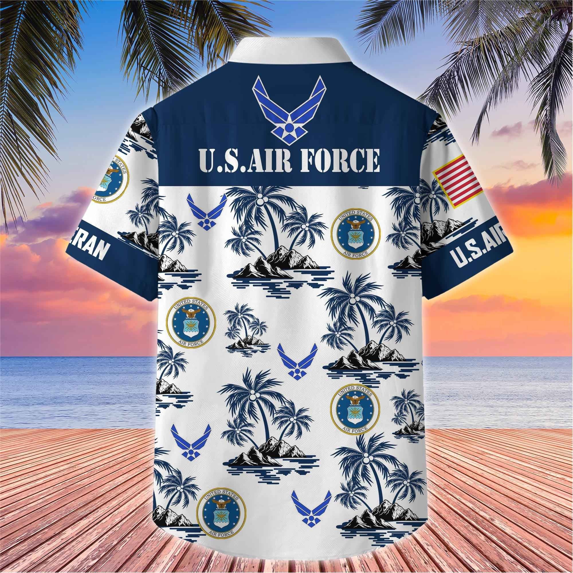 Premium US Veterans Hawaiian Shirt BPHN250414, Gifts For US Veterans, Gifts On Father's Day, Armed Forces Day, Veterans Day.