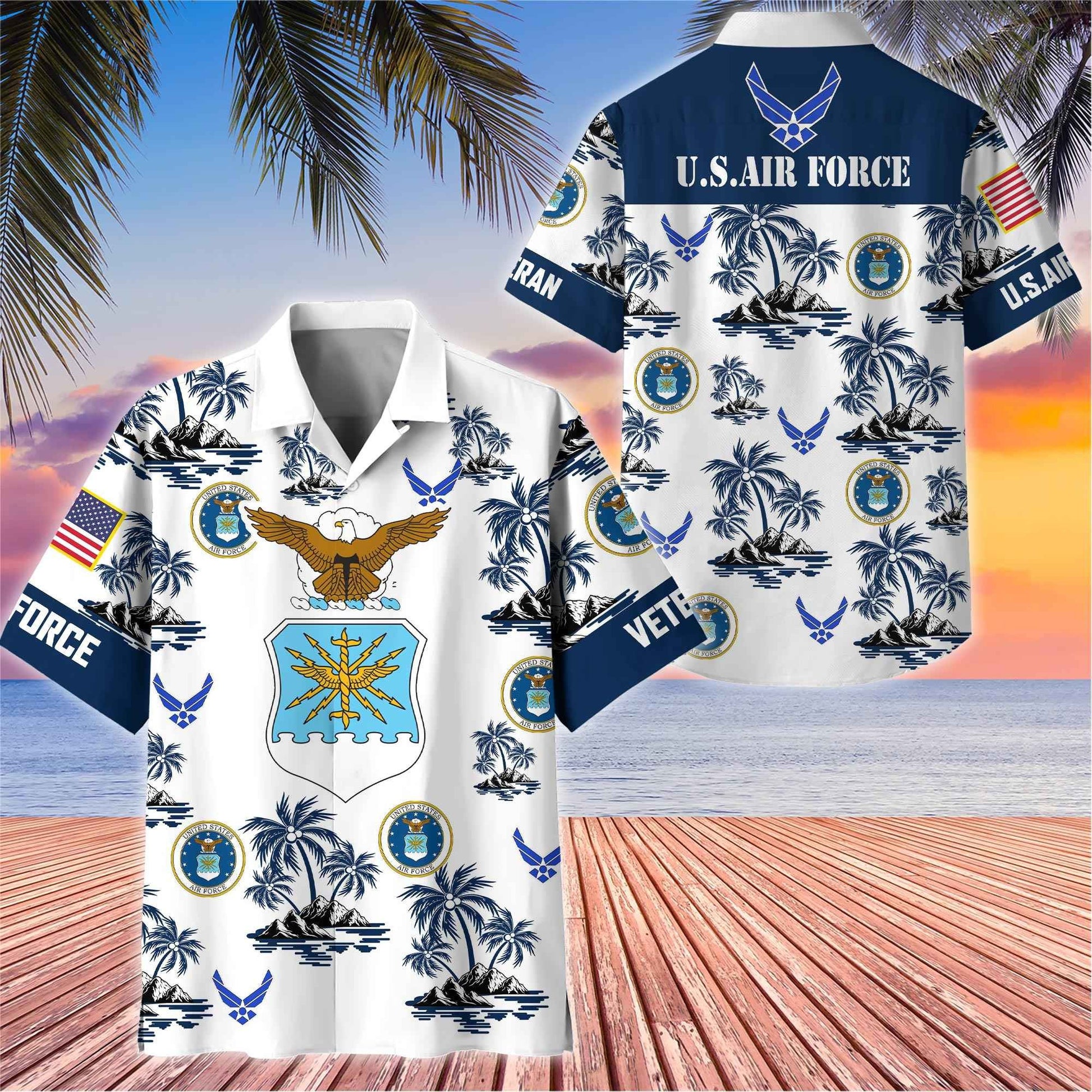 Premium US Veterans Hawaiian Shirt BPHN250414, Gifts For US Veterans, Gifts On Father's Day, Armed Forces Day, Veterans Day.