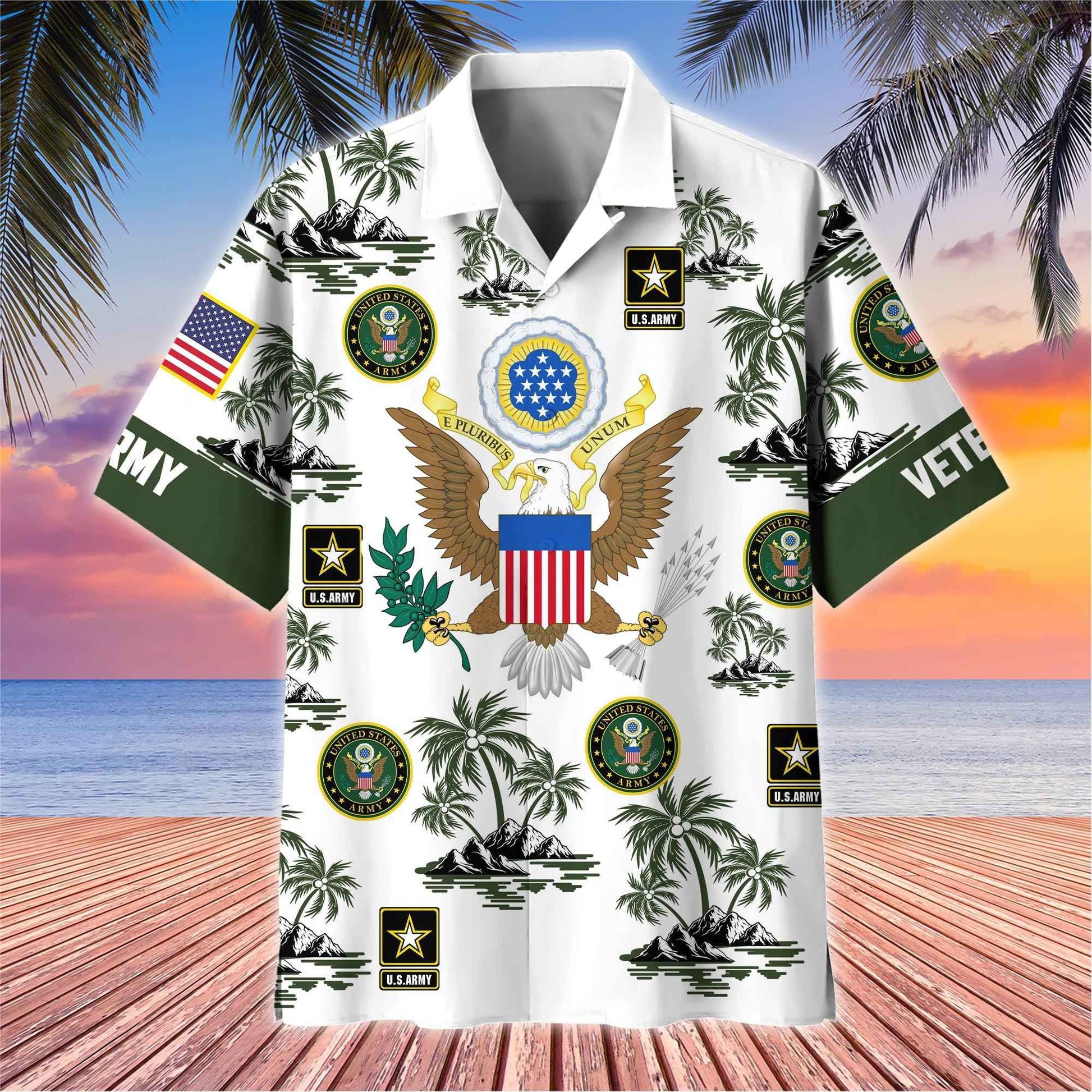 Premium US Veterans Hawaiian Shirt BPHN250414, Gifts For US Veterans, Gifts On Father's Day, Armed Forces Day, Veterans Day.