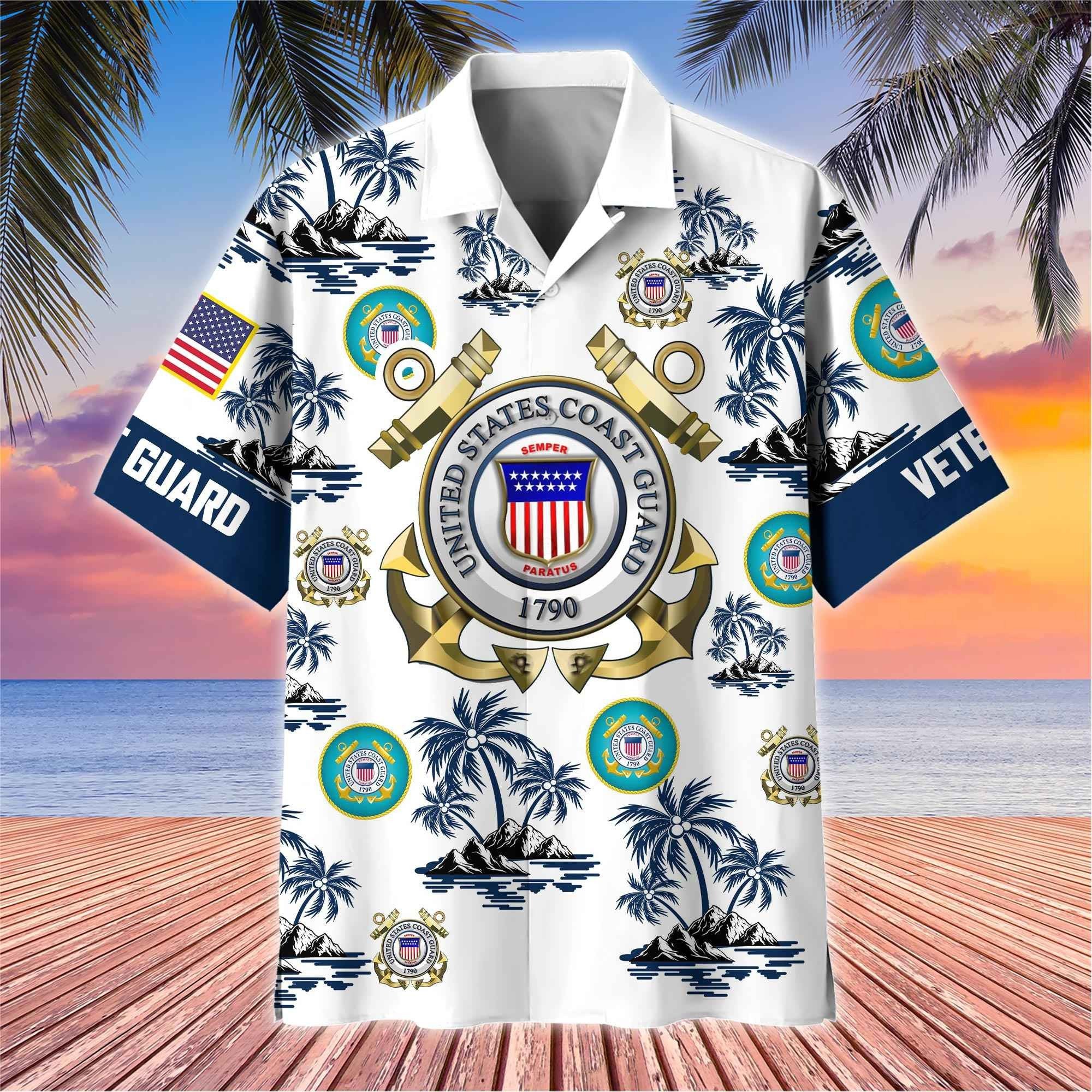 Premium US Veterans Hawaiian Shirt BPHN250414, Gifts For US Veterans, Gifts On Father's Day, Armed Forces Day, Veterans Day.