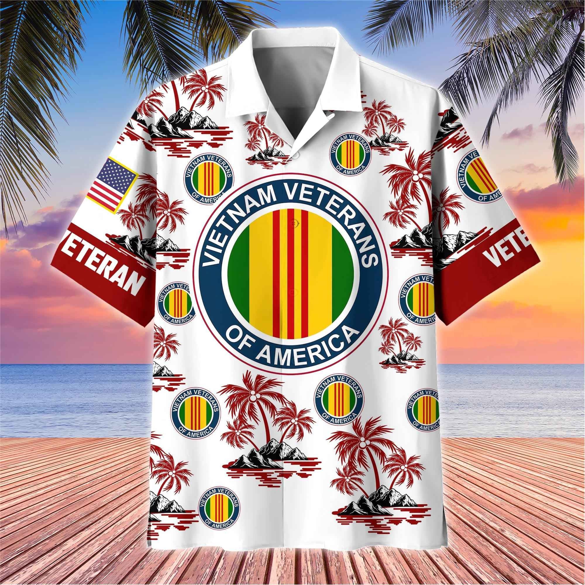 Premium US Veterans Hawaiian Shirt BPHN250414, Gifts For US Veterans, Gifts On Father's Day, Armed Forces Day, Veterans Day.