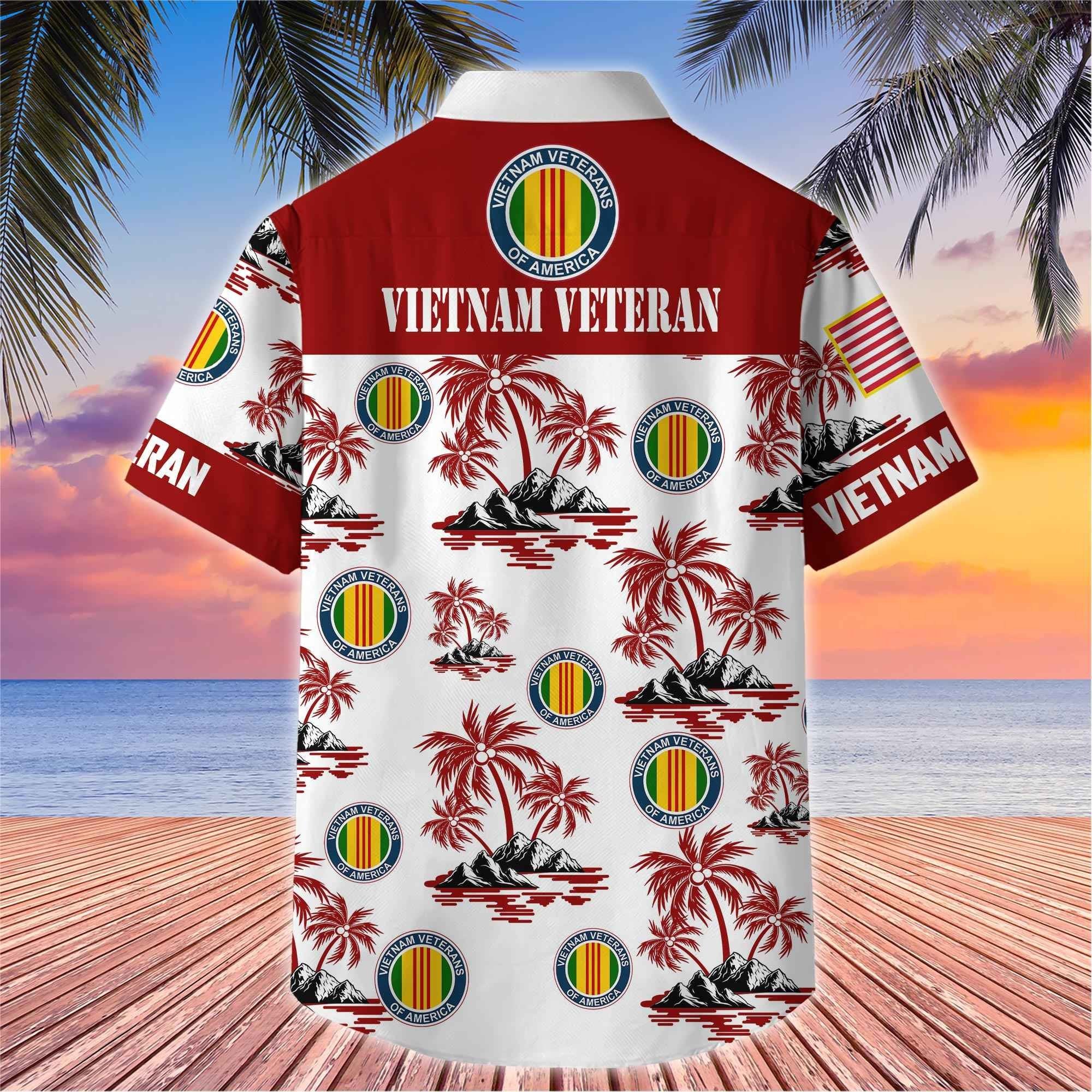 Premium US Veterans Hawaiian Shirt BPHN250414, Gifts For US Veterans, Gifts On Father's Day, Armed Forces Day, Veterans Day.