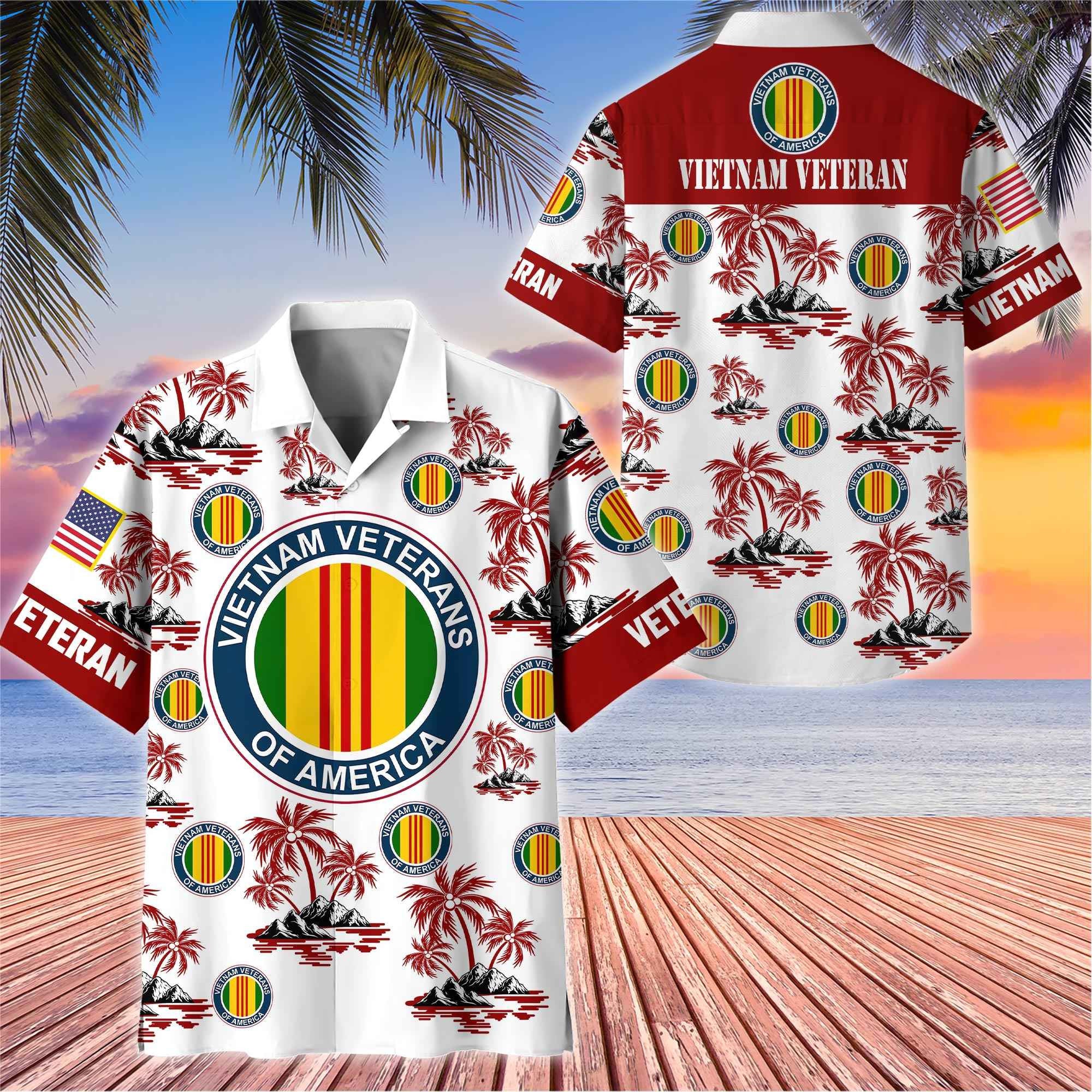 Premium US Veterans Hawaiian Shirt BPHN250414, Gifts For US Veterans, Gifts On Father's Day, Armed Forces Day, Veterans Day.
