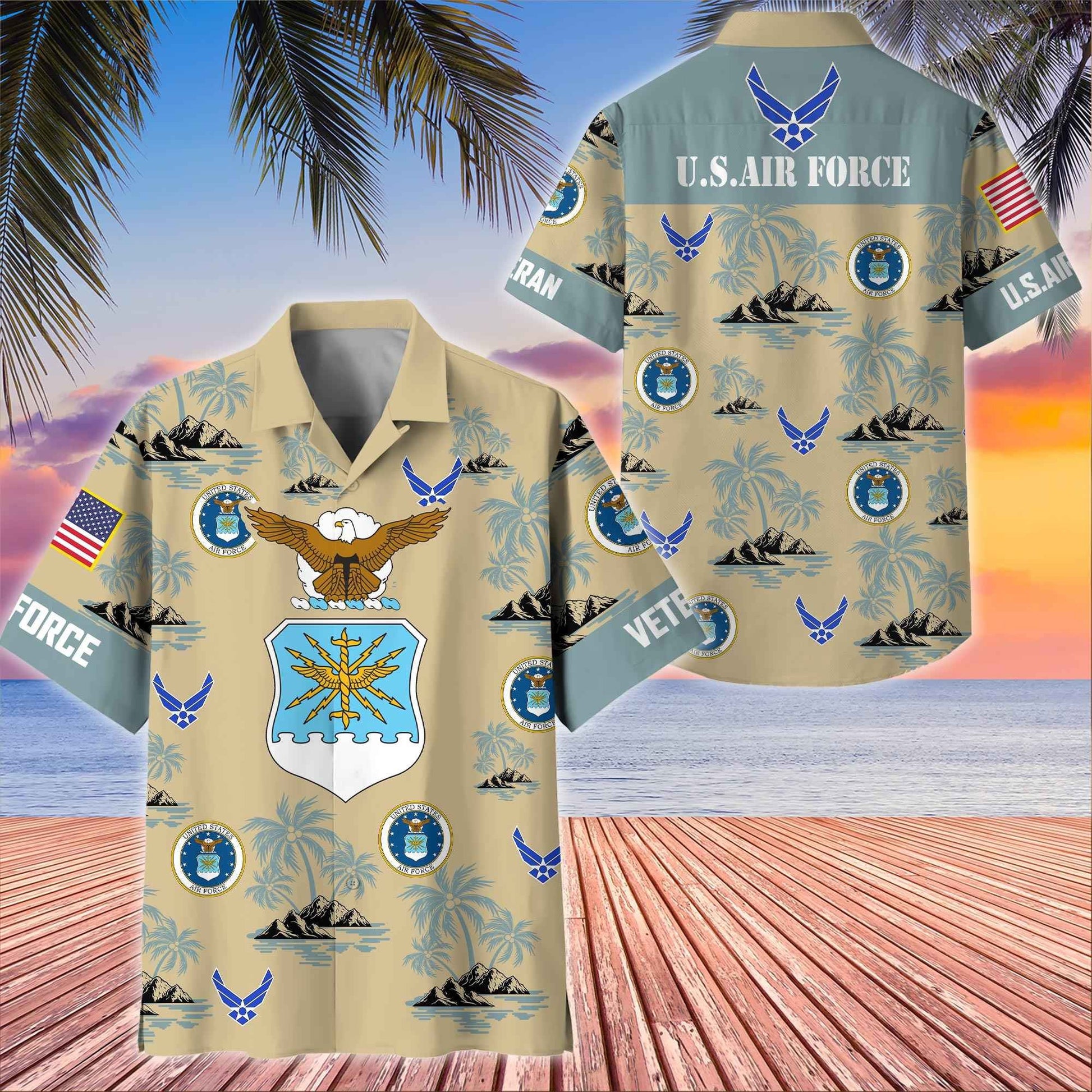 Premium US Veterans Hawaiian Shirt BPHN250413, Gifts For US Veterans, Gifts On Father's Day, Armed Forces Day, Veterans Day.