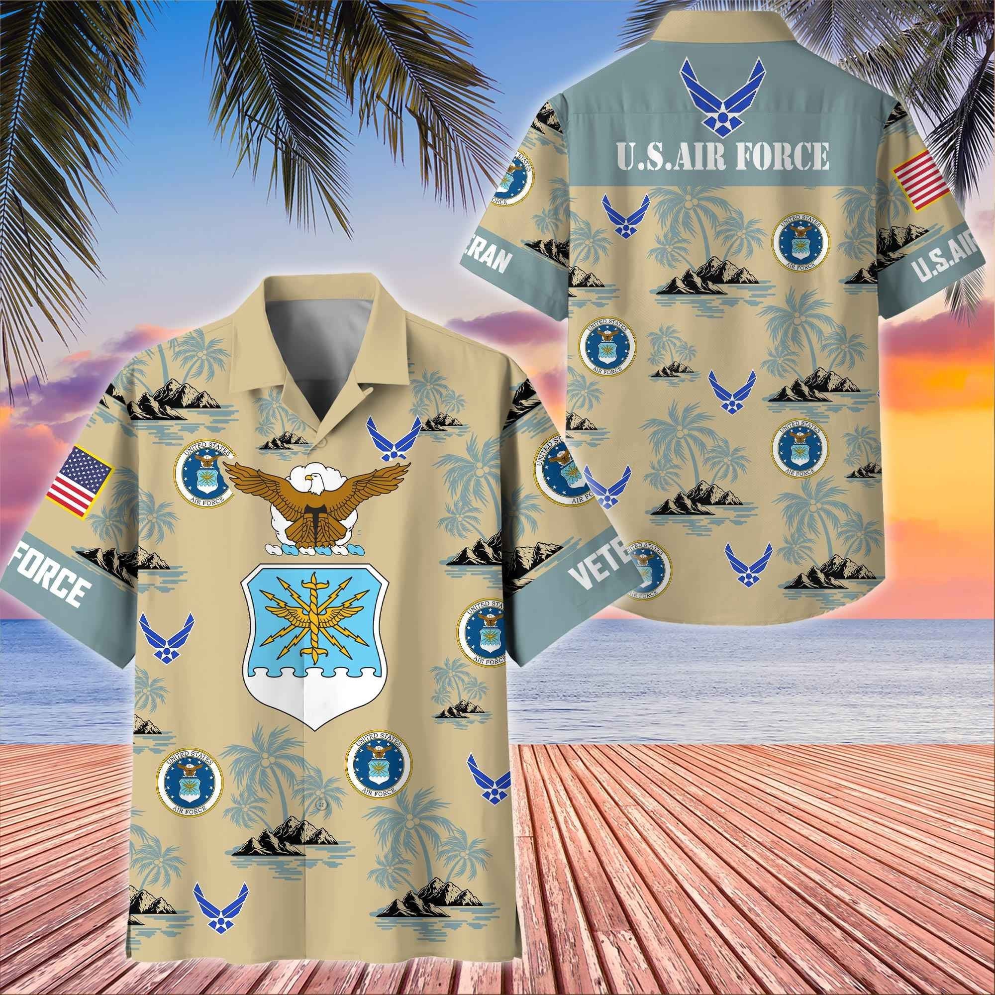 Premium US Veterans Hawaiian Shirt BPHN250413, Gifts For US Veterans, Gifts On Father's Day, Armed Forces Day, Veterans Day.