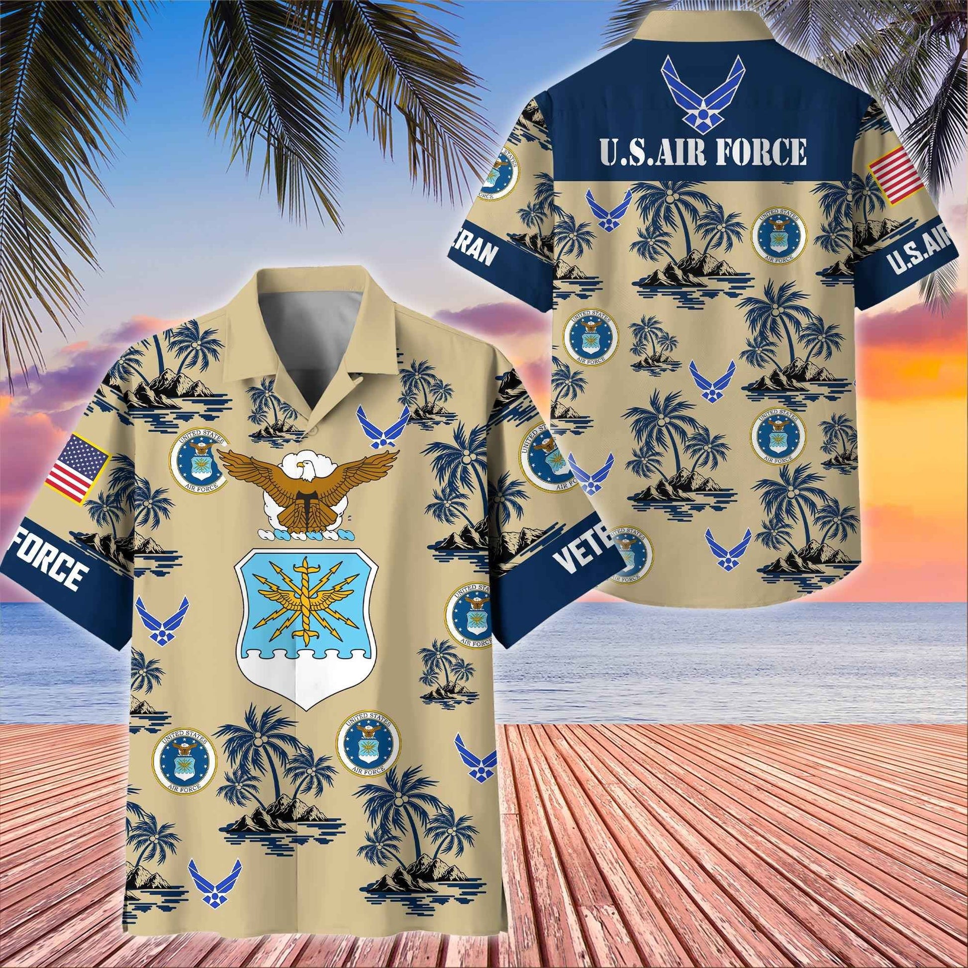 Premium US Veterans Hawaiian Shirt BPHN250413, Gifts For US Veterans, Gifts On Father's Day, Armed Forces Day, Veterans Day.