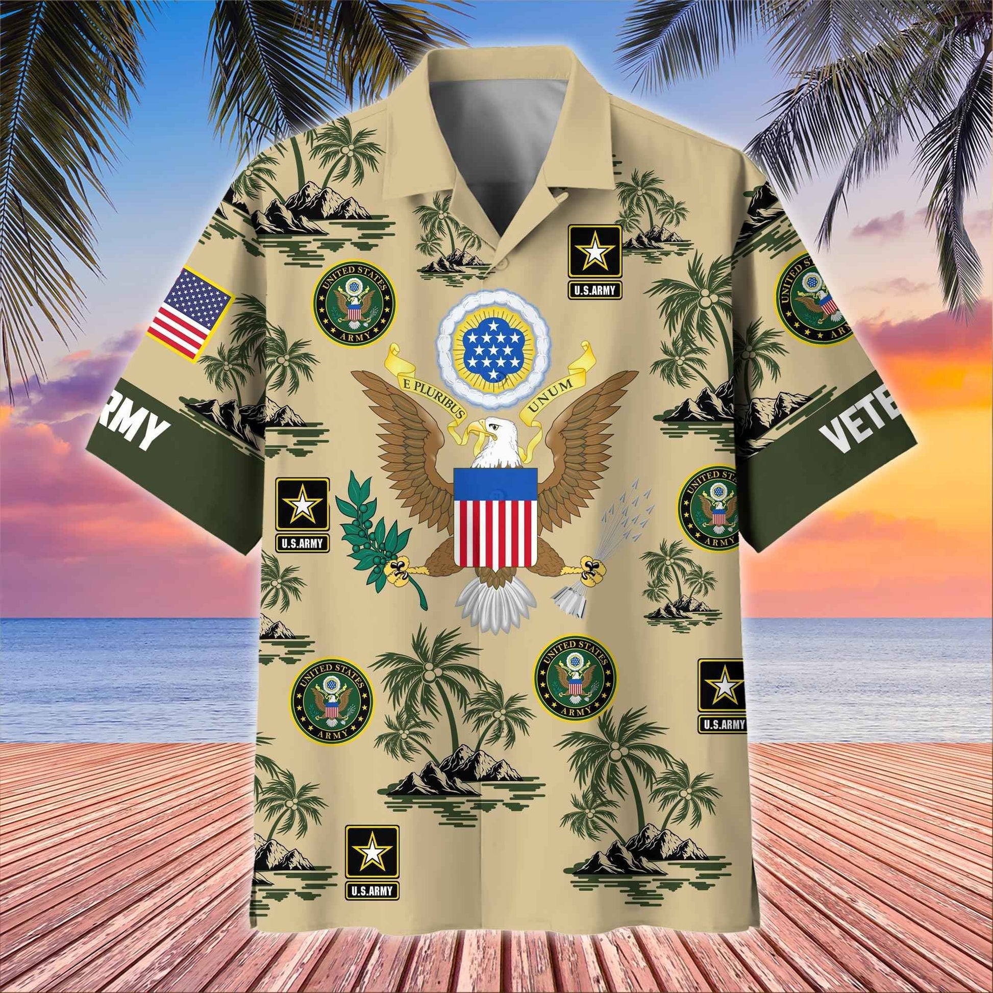 Premium US Veterans Hawaiian Shirt BPHN250413, Gifts For US Veterans, Gifts On Father's Day, Armed Forces Day, Veterans Day.