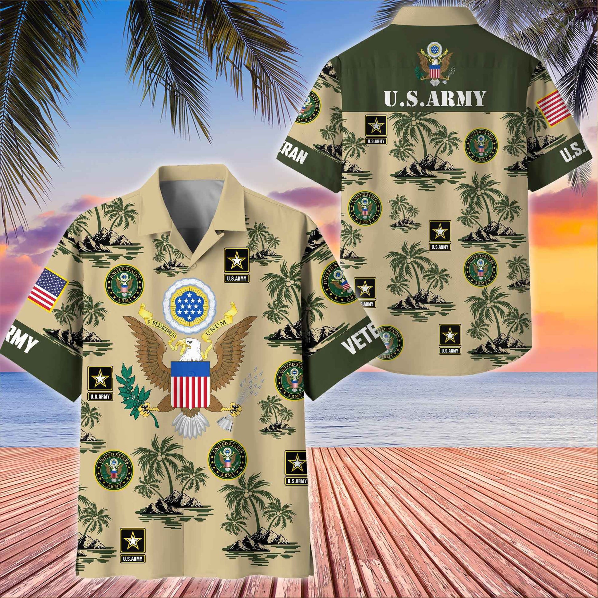 Premium US Veterans Hawaiian Shirt BPHN250413, Gifts For US Veterans, Gifts On Father's Day, Armed Forces Day, Veterans Day.