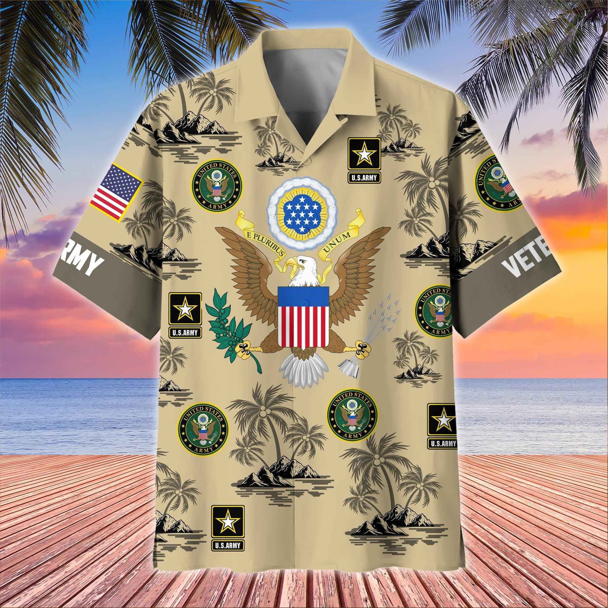 Premium US Veterans Hawaiian Shirt BPHN250413, Gifts For US Veterans, Gifts On Father's Day, Armed Forces Day, Veterans Day.