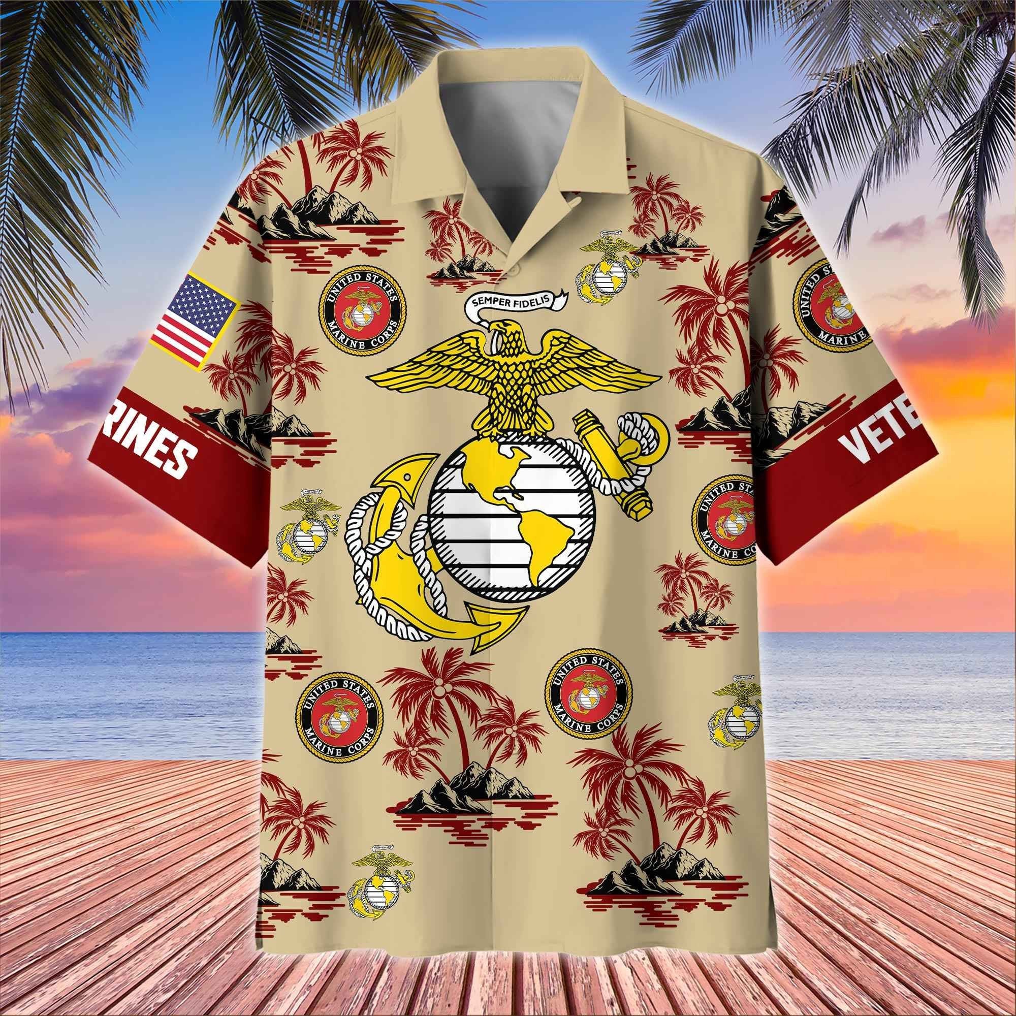 Premium US Veterans Hawaiian Shirt BPHN250413, Gifts For US Veterans, Gifts On Father's Day, Armed Forces Day, Veterans Day.