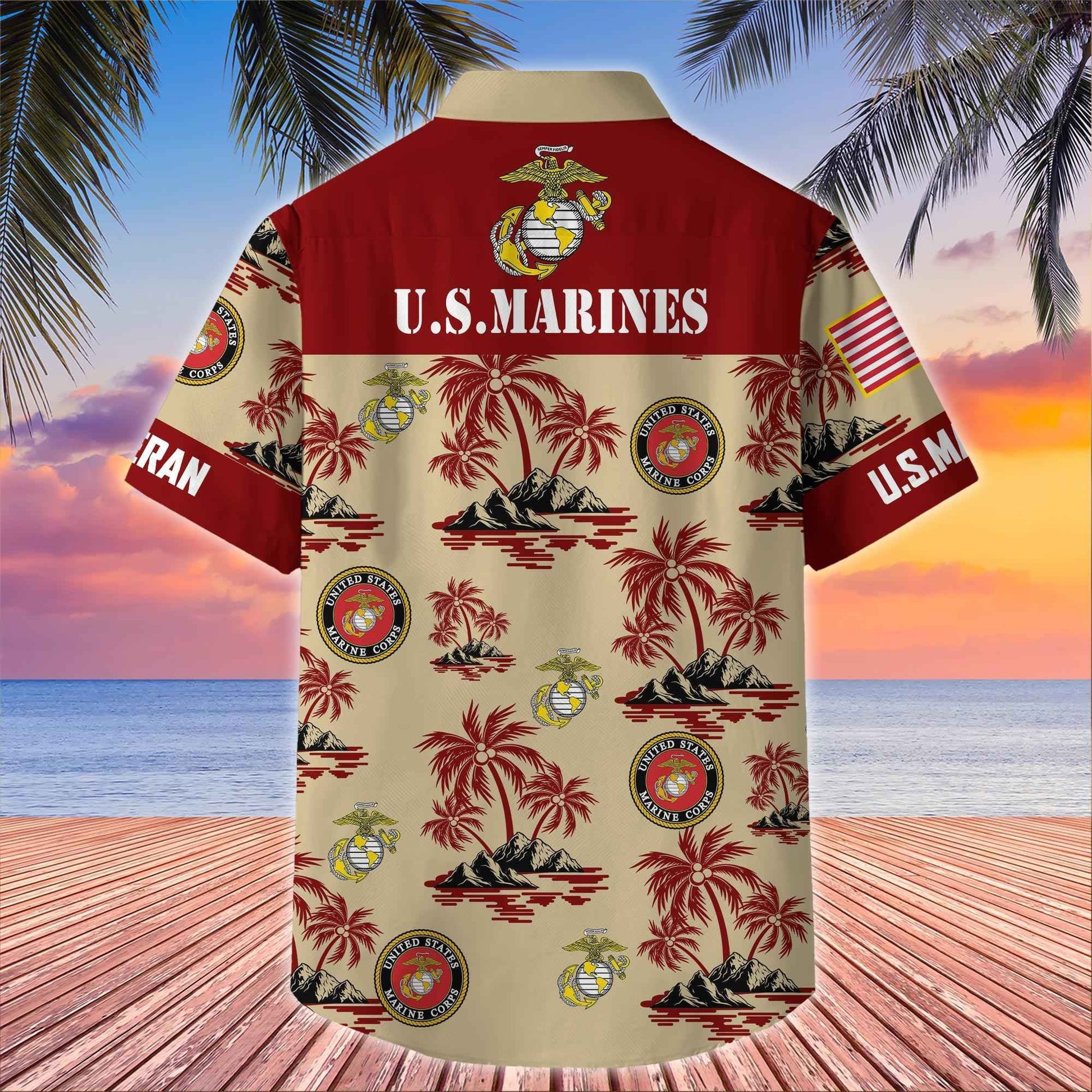 Premium US Veterans Hawaiian Shirt BPHN250413, Gifts For US Veterans, Gifts On Father's Day, Armed Forces Day, Veterans Day.