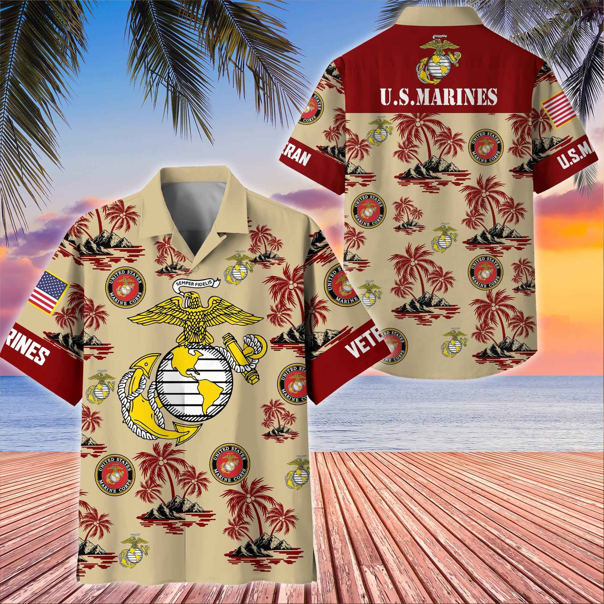 Premium US Veterans Hawaiian Shirt BPHN250413, Gifts For US Veterans, Gifts On Father's Day, Armed Forces Day, Veterans Day.