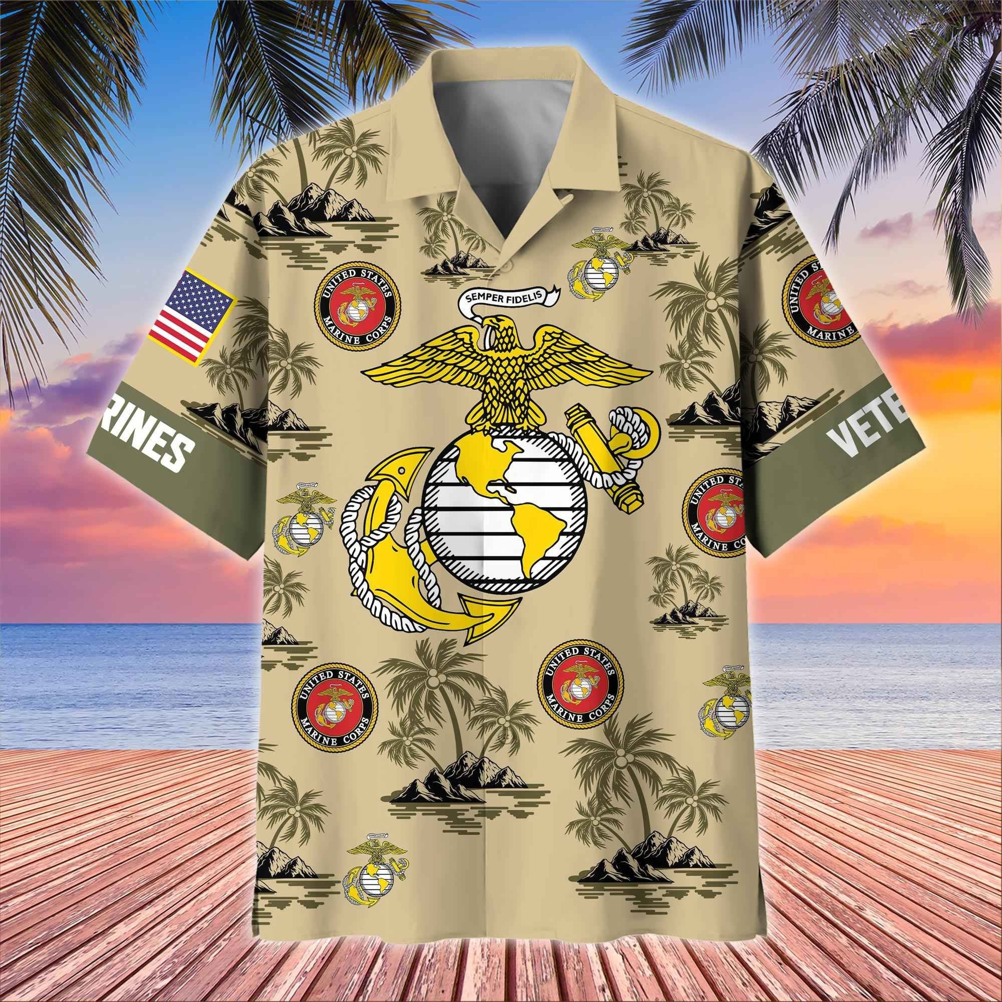 Premium US Veterans Hawaiian Shirt BPHN250413, Gifts For US Veterans, Gifts On Father's Day, Armed Forces Day, Veterans Day.