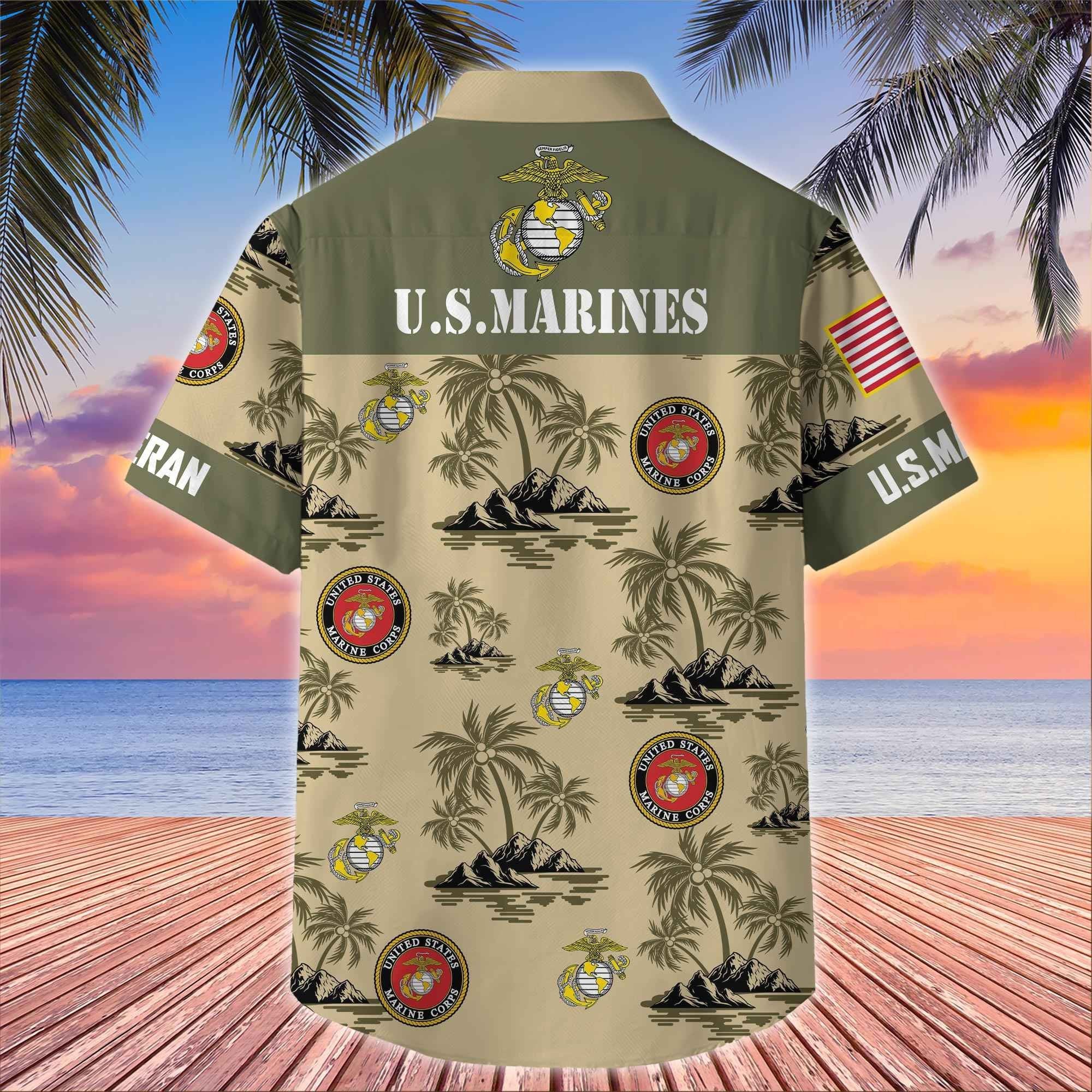 Premium US Veterans Hawaiian Shirt BPHN250413, Gifts For US Veterans, Gifts On Father's Day, Armed Forces Day, Veterans Day.