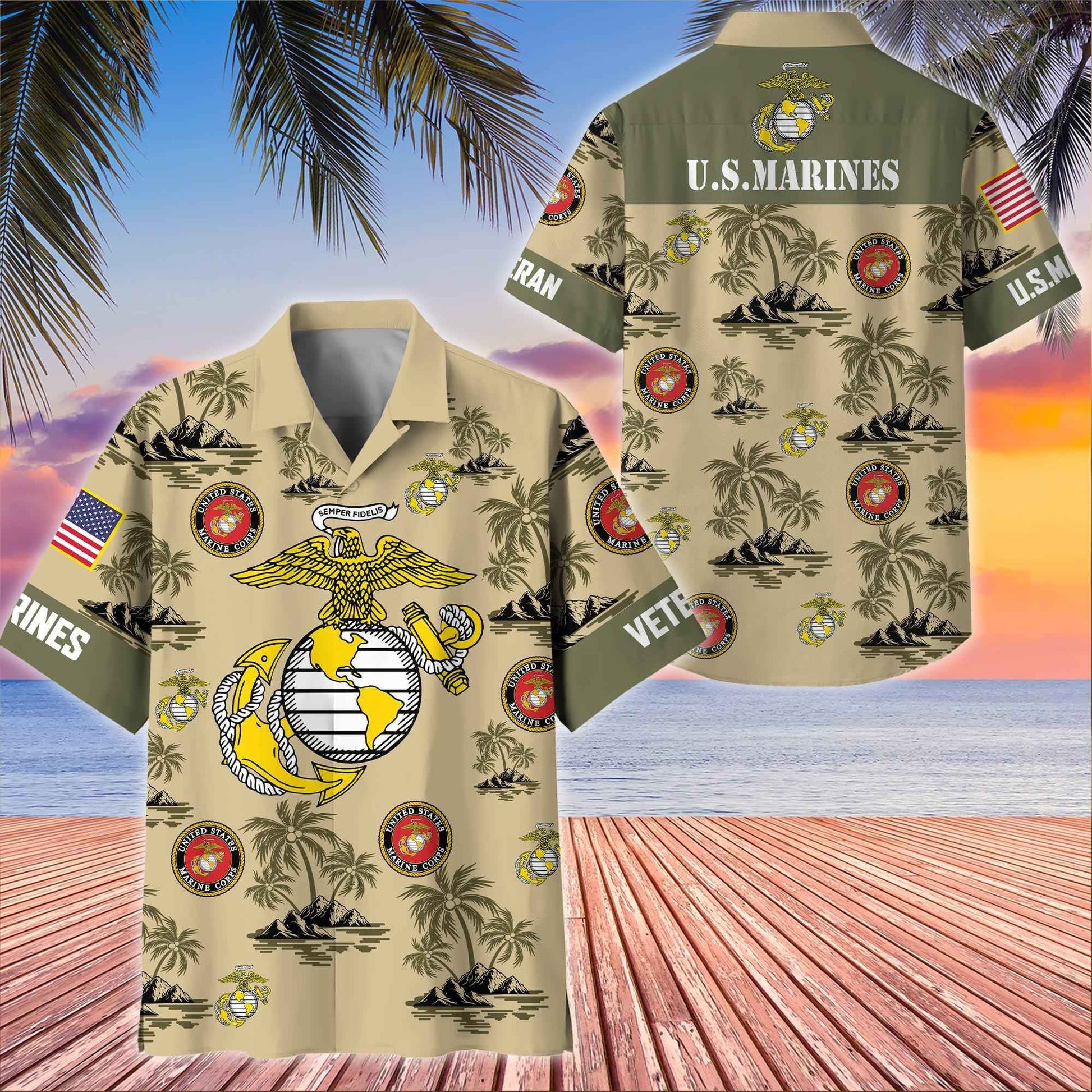 Premium US Veterans Hawaiian Shirt BPHN250413, Gifts For US Veterans, Gifts On Father's Day, Armed Forces Day, Veterans Day.