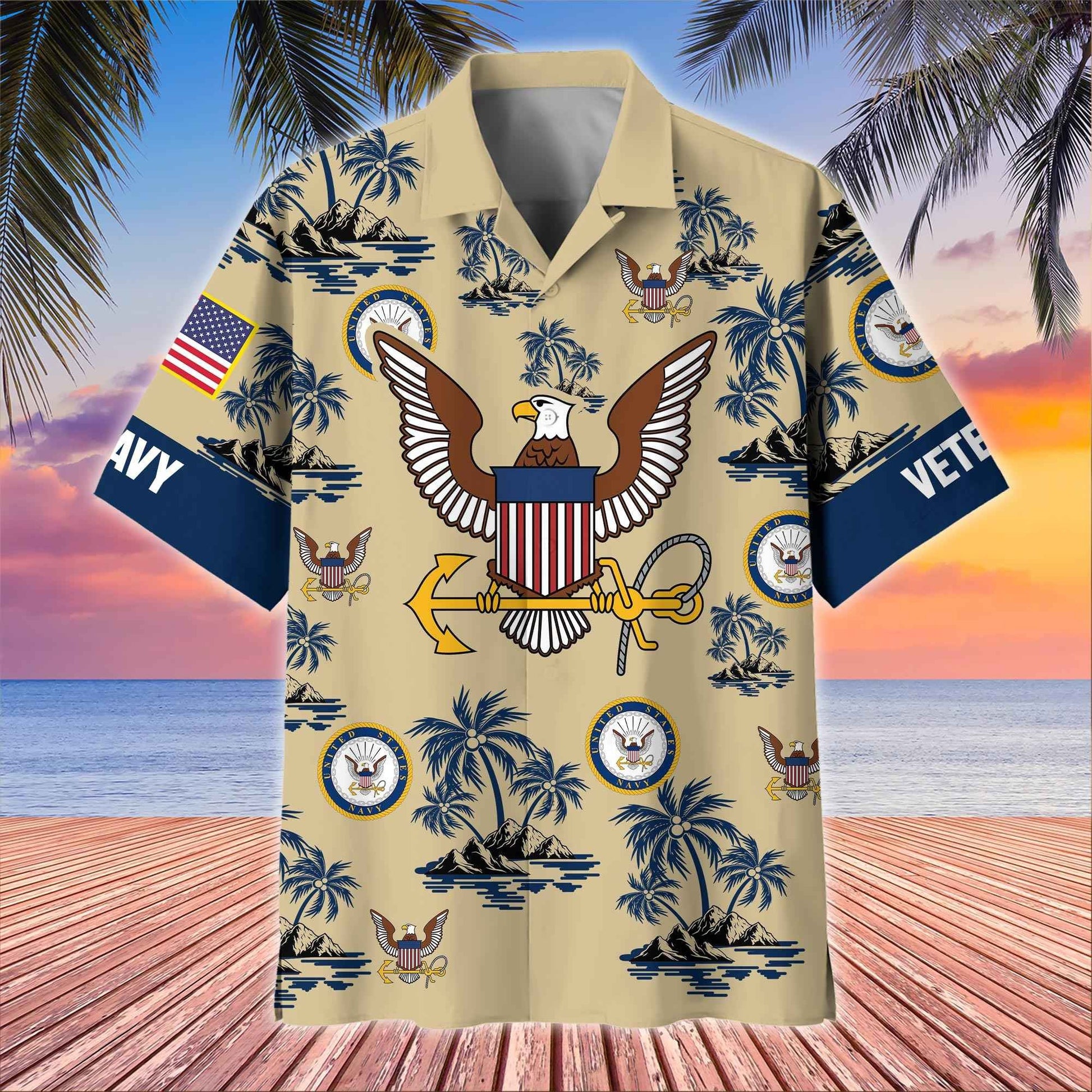 Premium US Veterans Hawaiian Shirt BPHN250413, Gifts For US Veterans, Gifts On Father's Day, Armed Forces Day, Veterans Day.