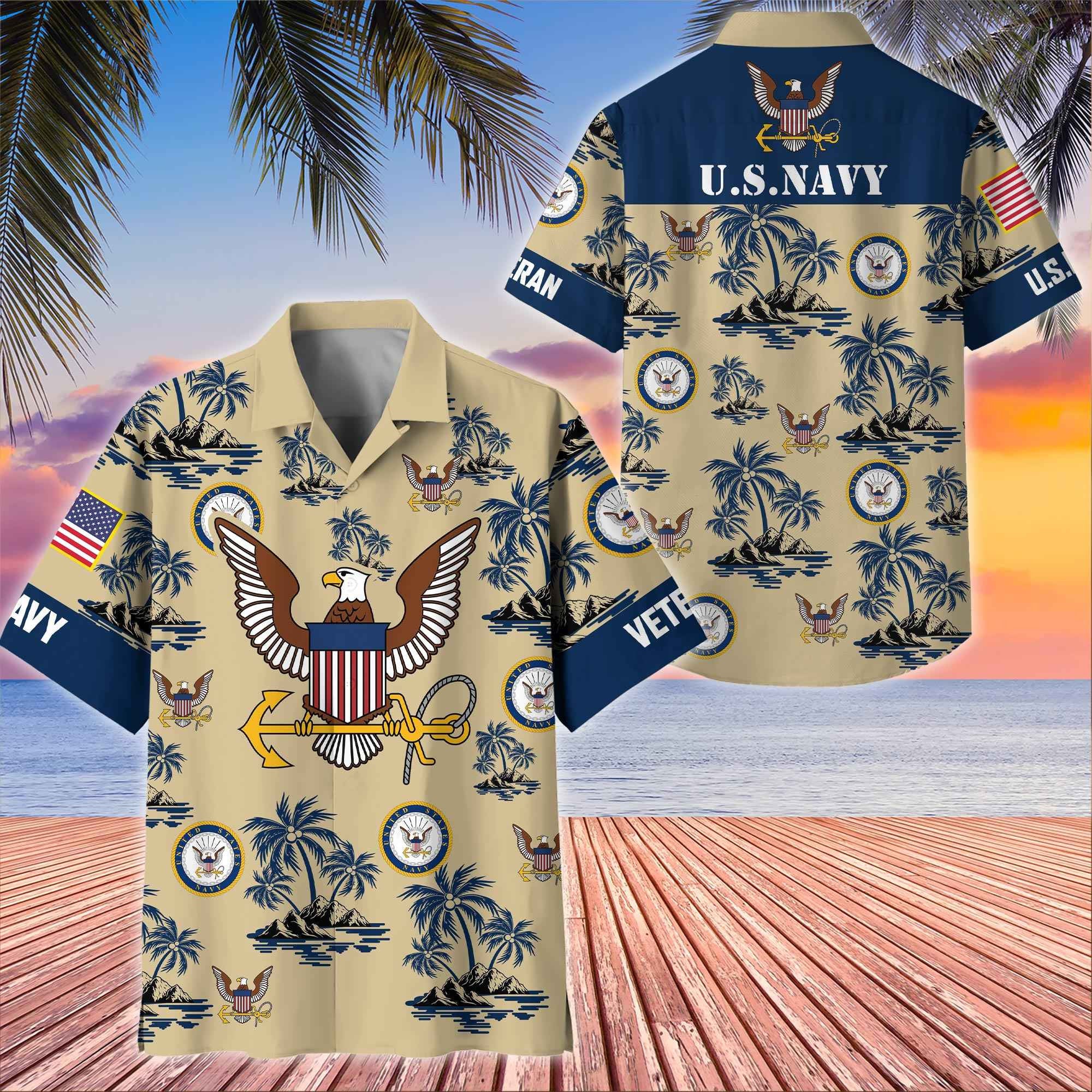 Premium US Veterans Hawaiian Shirt BPHN250413, Gifts For US Veterans, Gifts On Father's Day, Armed Forces Day, Veterans Day.
