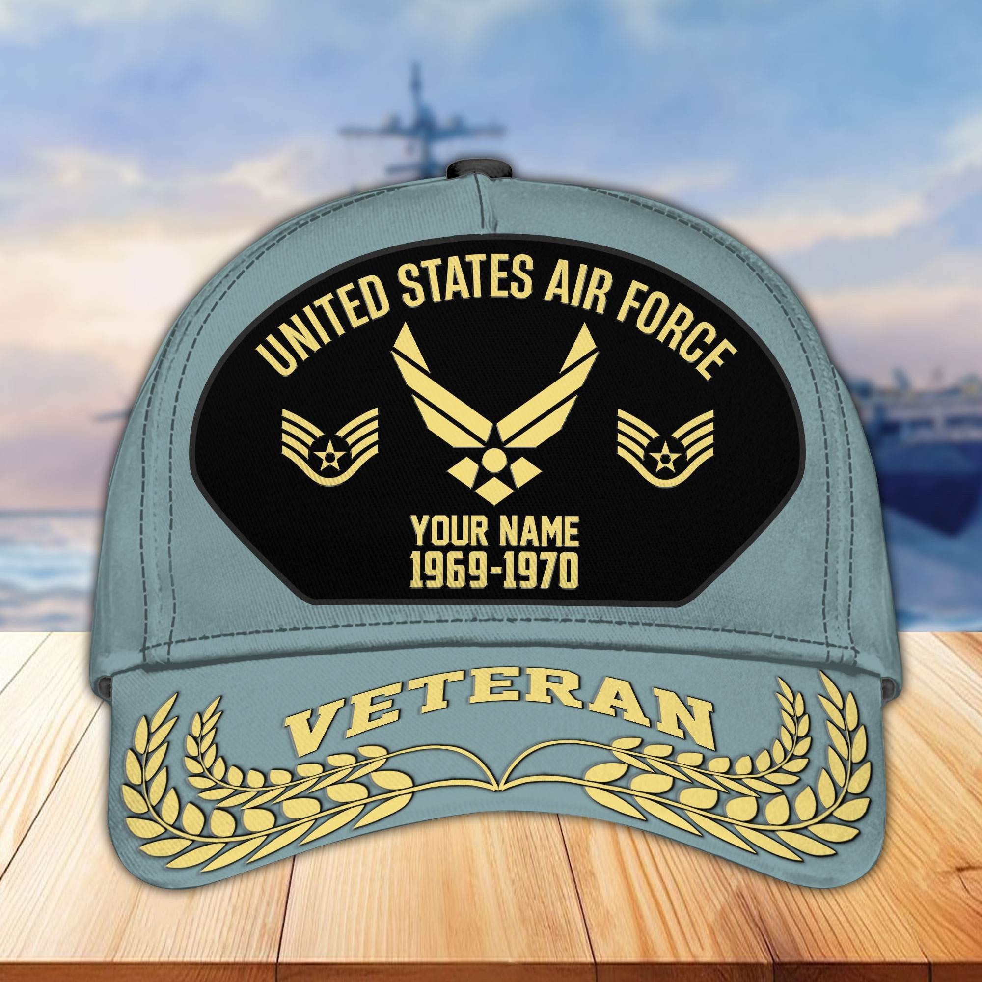 Premium US Veterans Baseball Hats BPHN080512, Custom Name, Rank, Year, Gifts For US Veterans On Father's Day, Armed Forces Day, Independence Day, Veterans Day.