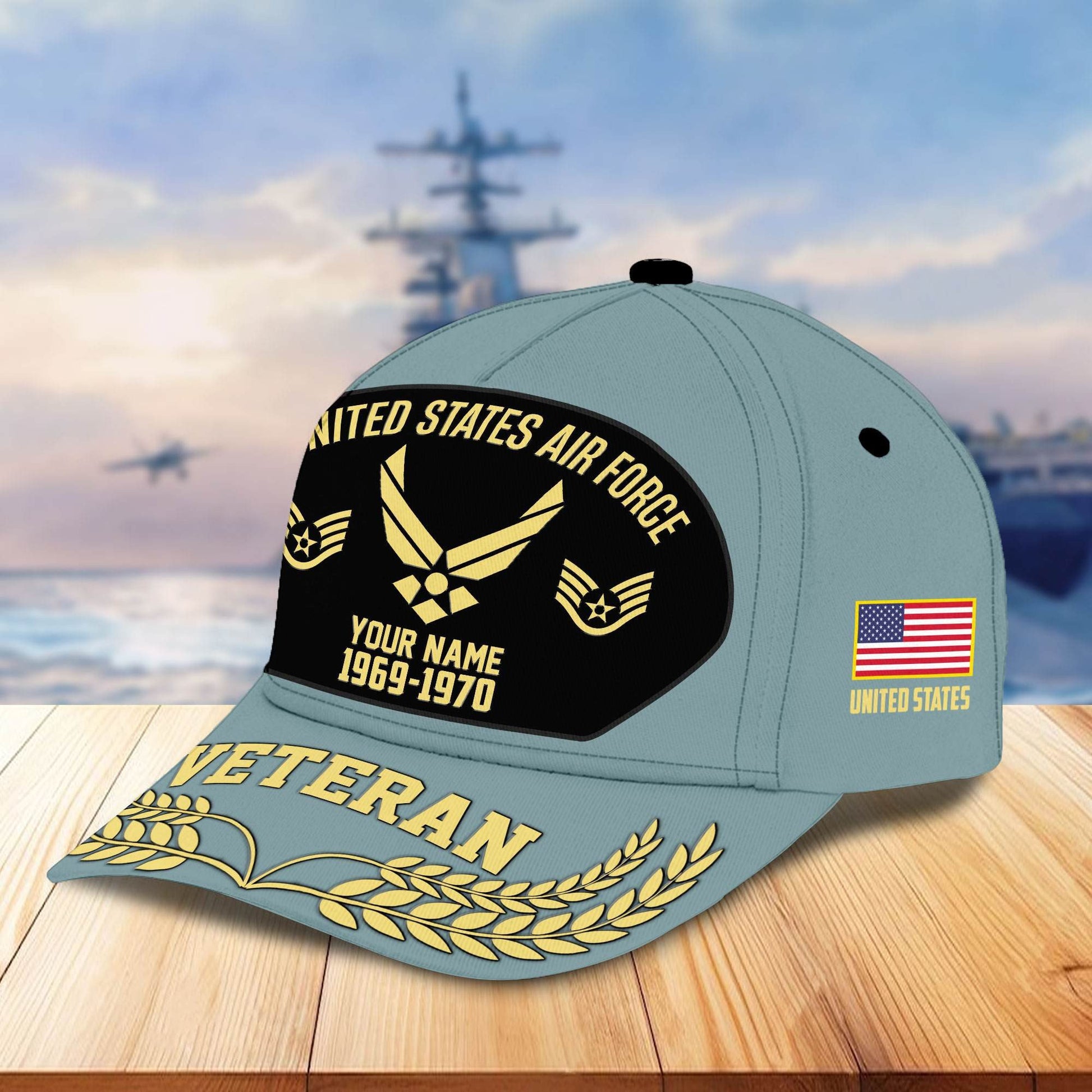 Premium US Veterans Baseball Hats BPHN080512, Custom Name, Rank, Year, Gifts For US Veterans On Father's Day, Armed Forces Day, Independence Day, Veterans Day.
