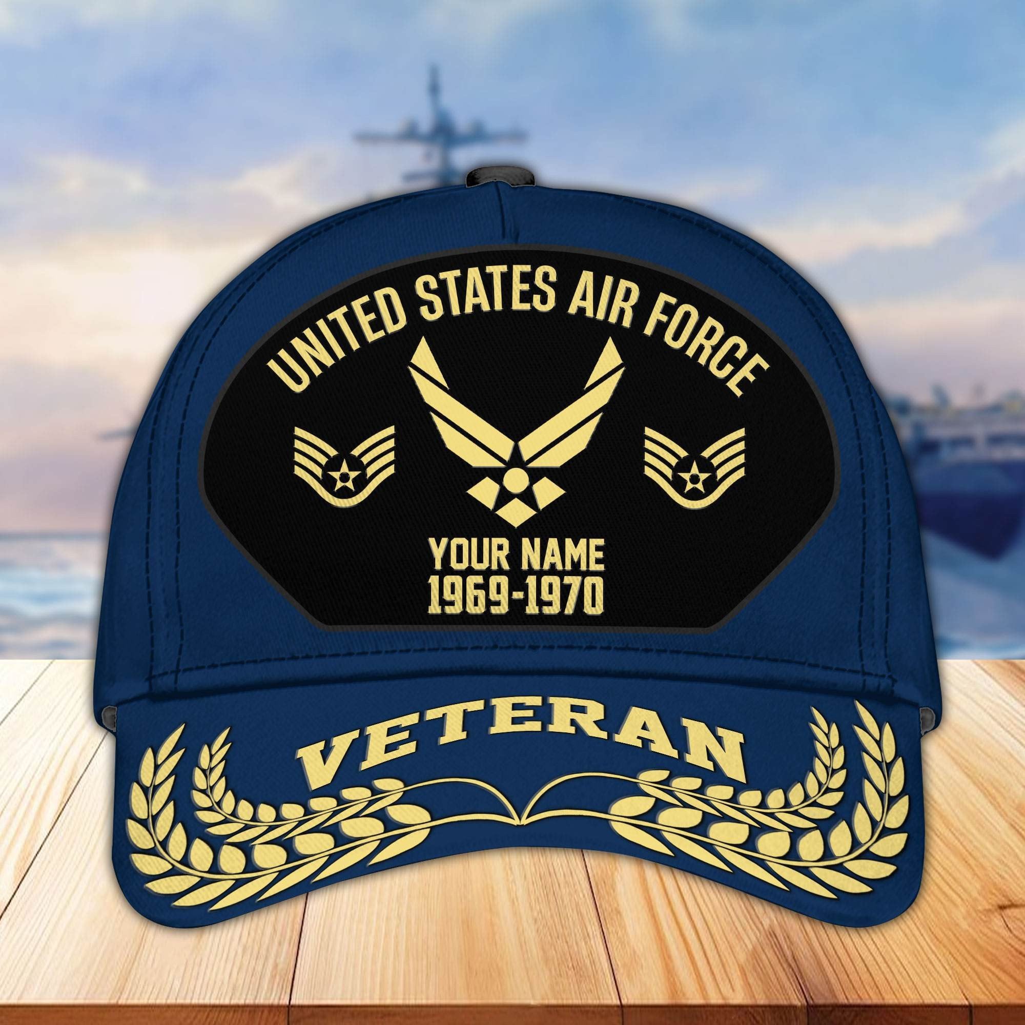 Premium US Veterans Baseball Hats BPHN080512, Custom Name, Rank, Year, Gifts For US Veterans On Father's Day, Armed Forces Day, Independence Day, Veterans Day.