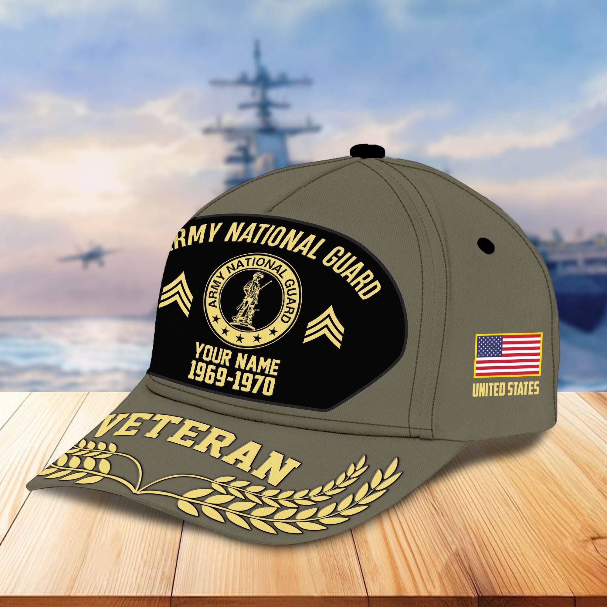 Premium US Veterans Baseball Hats BPHN080512, Custom Name, Rank, Year, Gifts For US Veterans On Father's Day, Armed Forces Day, Independence Day, Veterans Day.