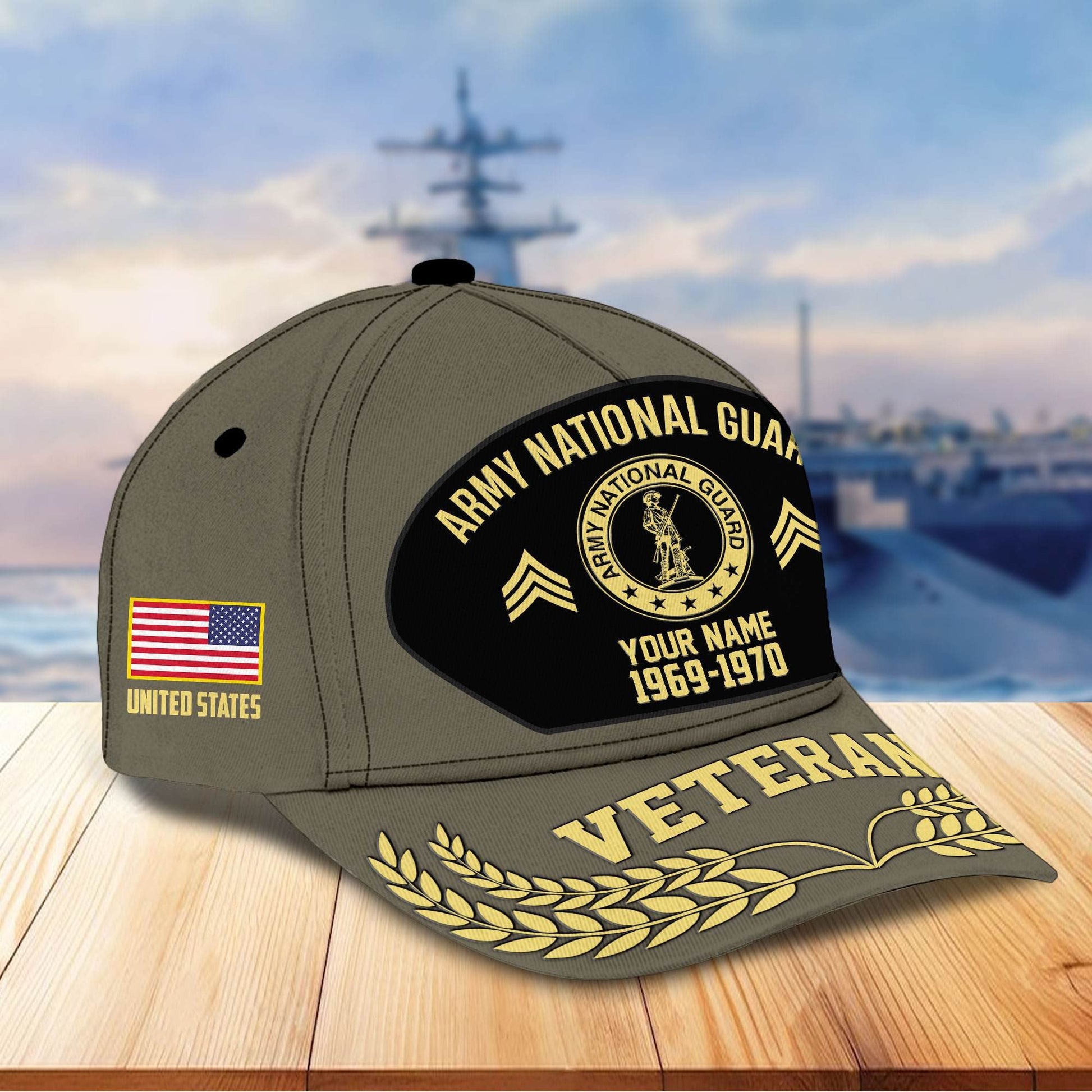 Premium US Veterans Baseball Hats BPHN080512, Custom Name, Rank, Year, Gifts For US Veterans On Father's Day, Armed Forces Day, Independence Day, Veterans Day.