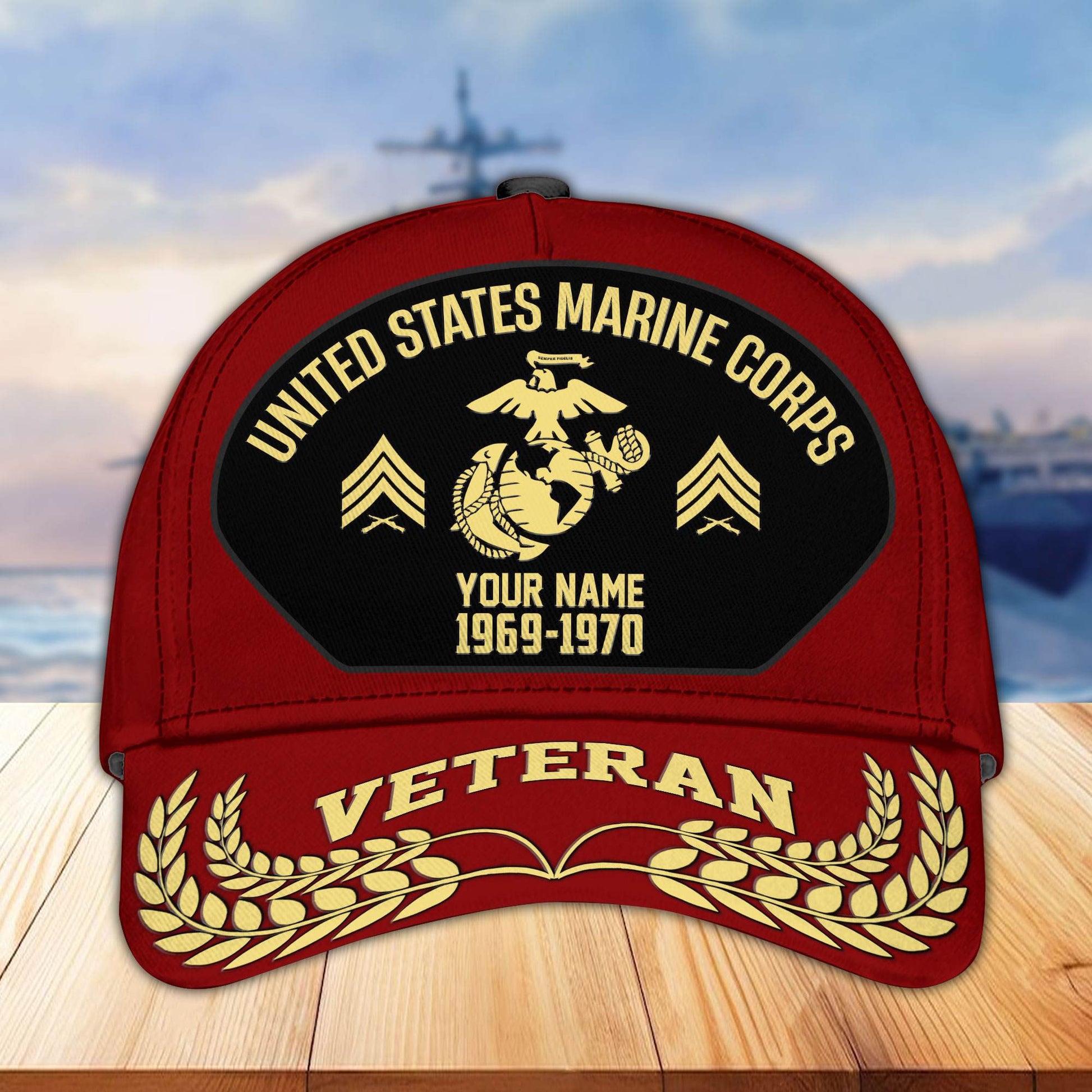 Premium US Veterans Baseball Hats BPHN080512, Custom Name, Rank, Year, Gifts For US Veterans On Father's Day, Armed Forces Day, Independence Day, Veterans Day.
