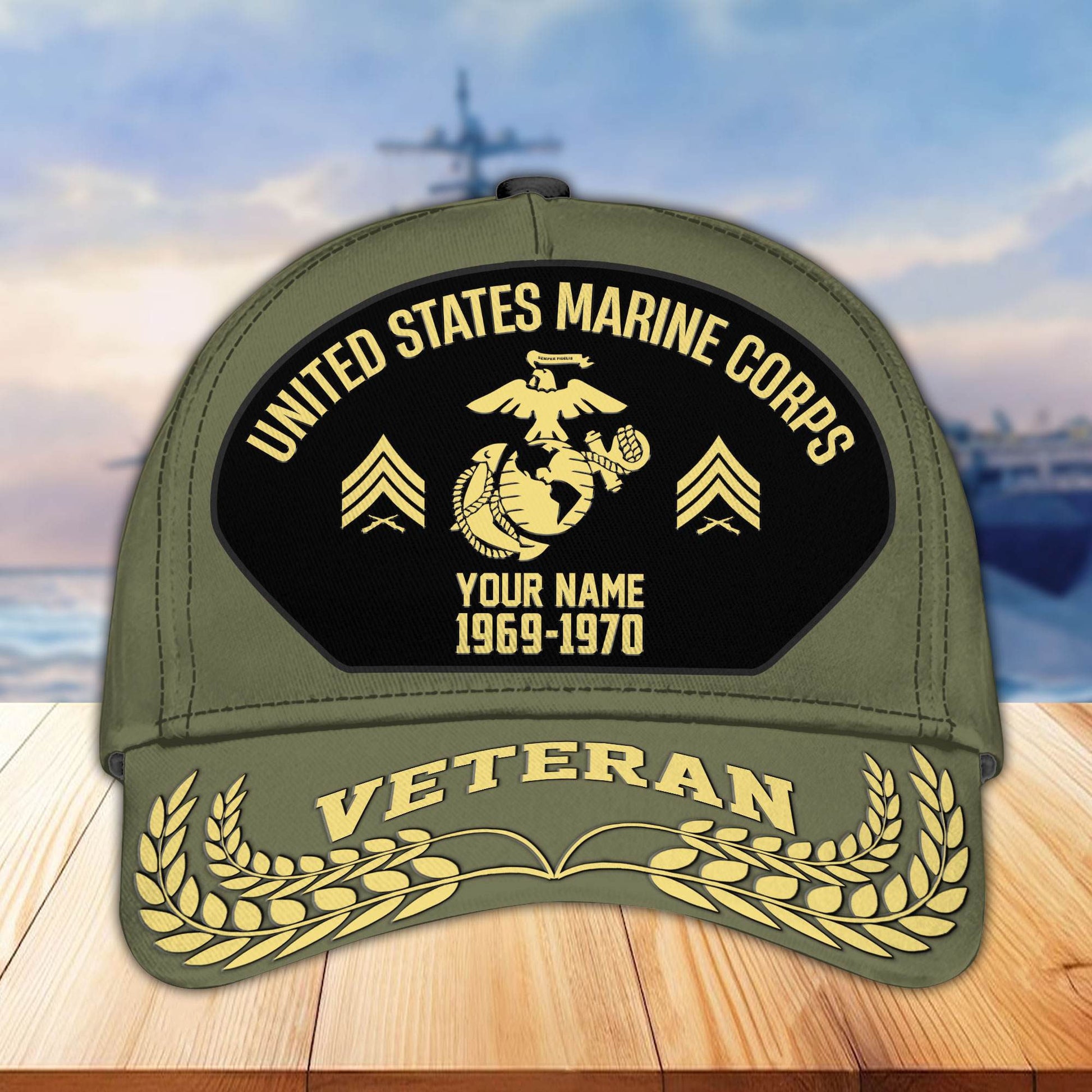 Premium US Veterans Baseball Hats BPHN080512, Custom Name, Rank, Year, Gifts For US Veterans On Father's Day, Armed Forces Day, Independence Day, Veterans Day.