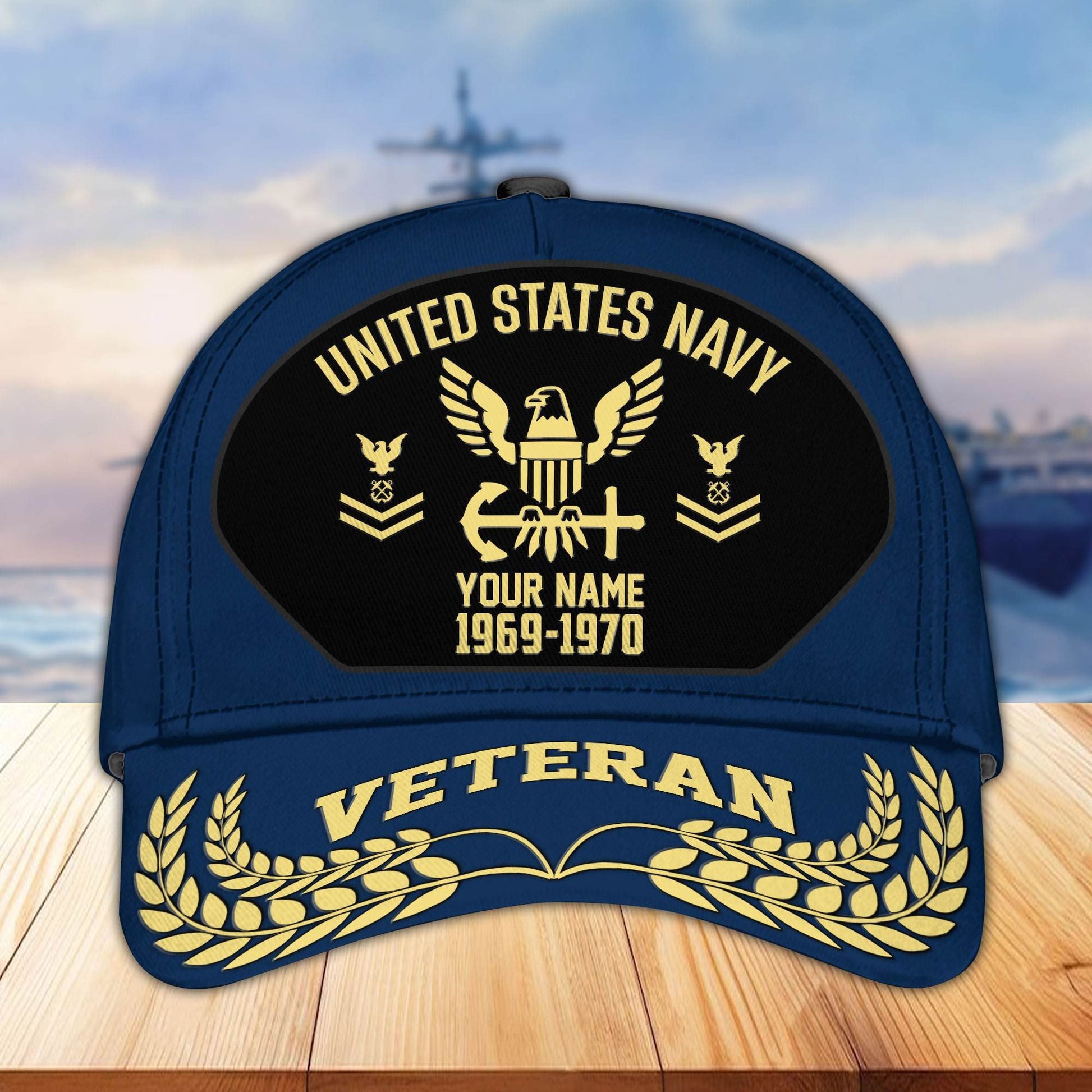 Premium US Veterans Baseball Hats BPHN080512, Custom Name, Rank, Year, Gifts For US Veterans On Father's Day, Armed Forces Day, Independence Day, Veterans Day.