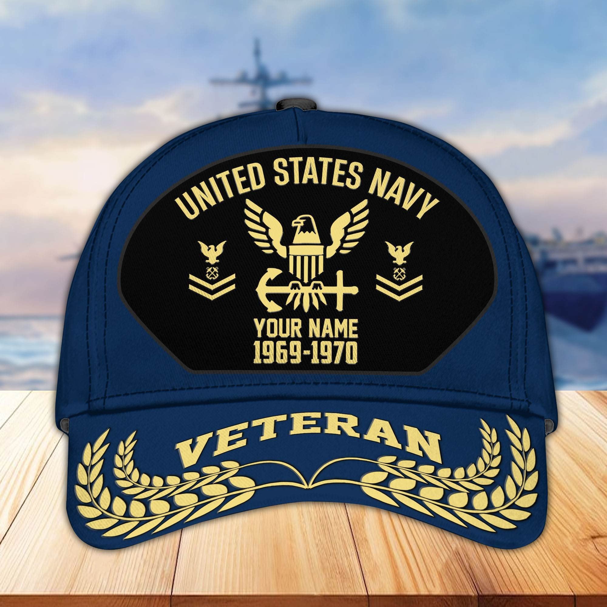 Premium US Veterans Baseball Hats BPHN080512, Custom Name, Rank, Year, Gifts For US Veterans On Father's Day, Armed Forces Day, Independence Day, Veterans Day.