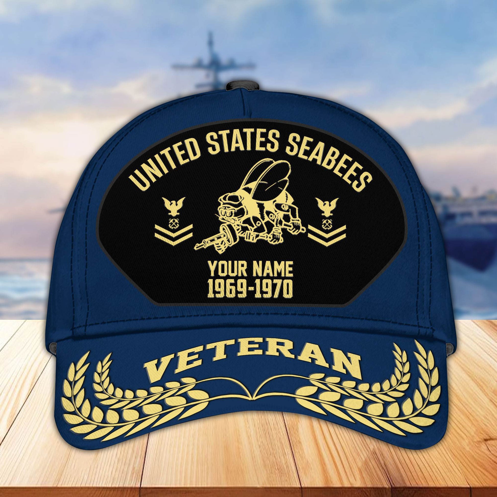Premium US Veterans Baseball Hats BPHN080512, Custom Name, Rank, Year, Gifts For US Veterans On Father's Day, Armed Forces Day, Independence Day, Veterans Day.