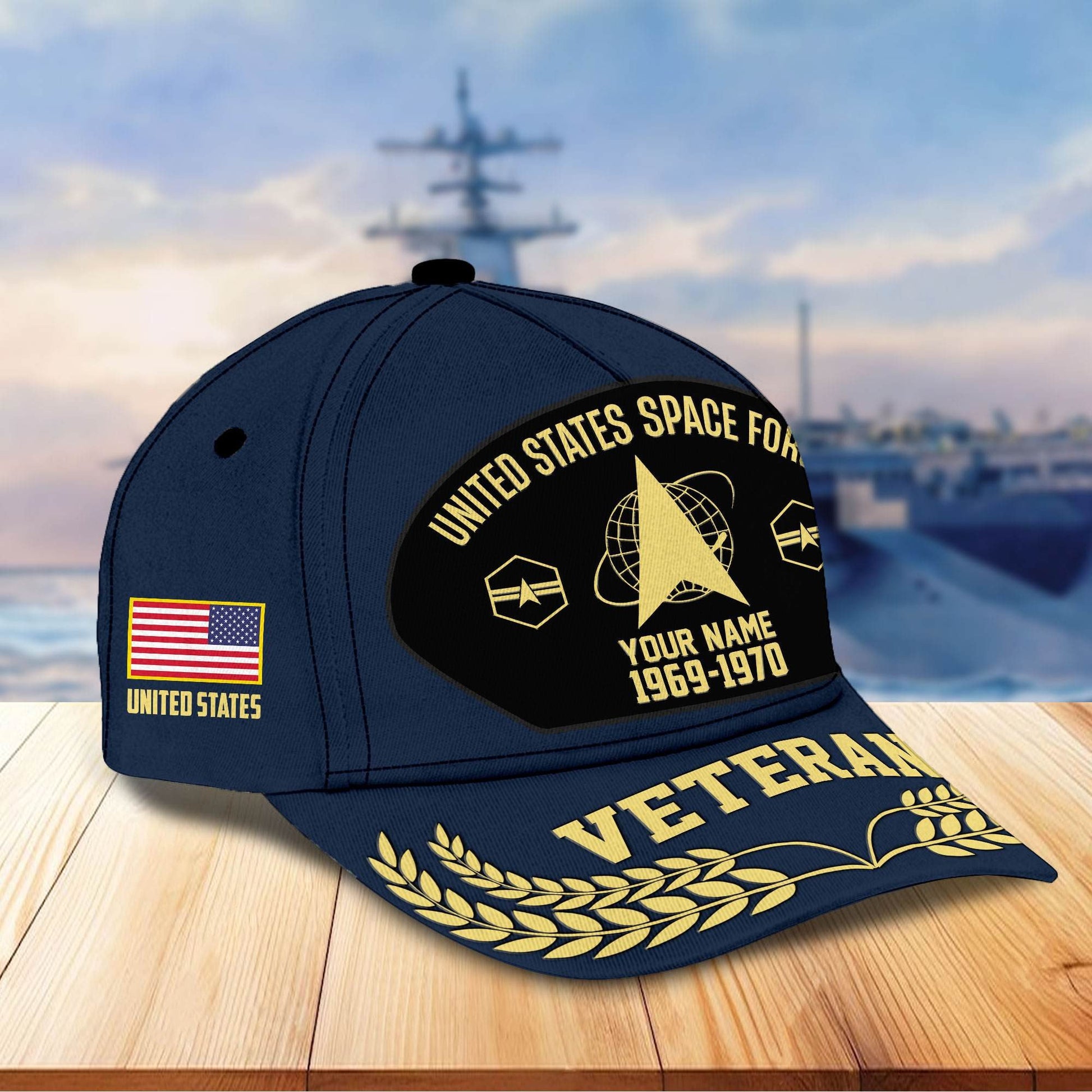 Premium US Veterans Baseball Hats BPHN080512, Custom Name, Rank, Year, Gifts For US Veterans On Father's Day, Armed Forces Day, Independence Day, Veterans Day.