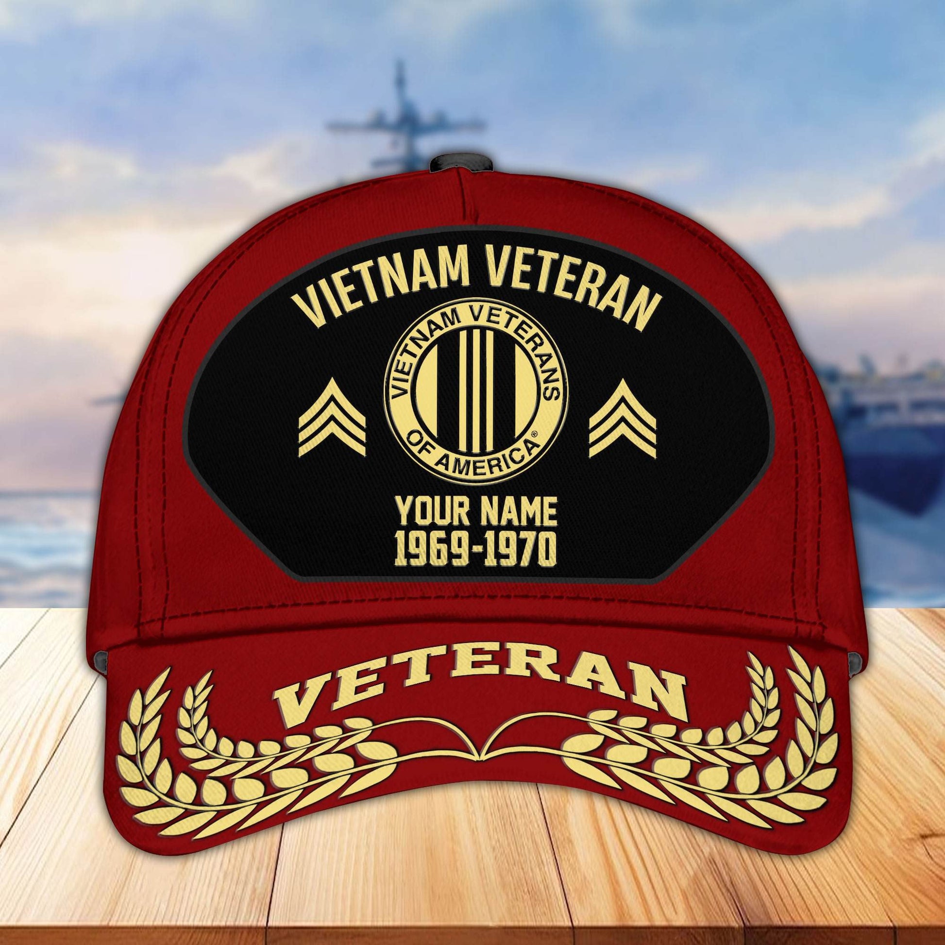 Premium US Veterans Baseball Hats BPHN080512, Custom Name, Rank, Year, Gifts For US Veterans On Father's Day, Armed Forces Day, Independence Day, Veterans Day.