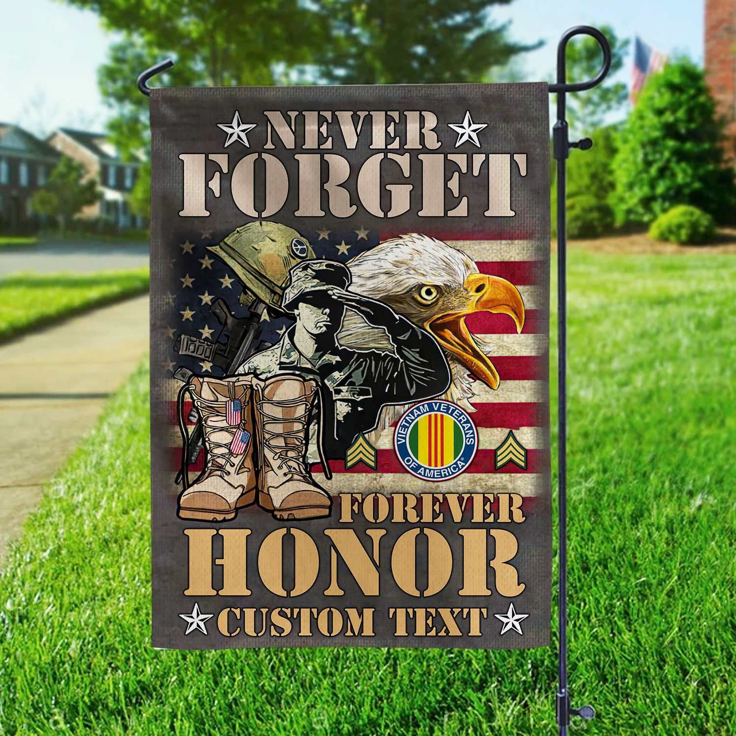 Premium Custom Vietnam Veteran Flag VPVC110706, Gift For Vietnam Veteran, American Flag, Patriotic Flag, Garden Flag, House Flag